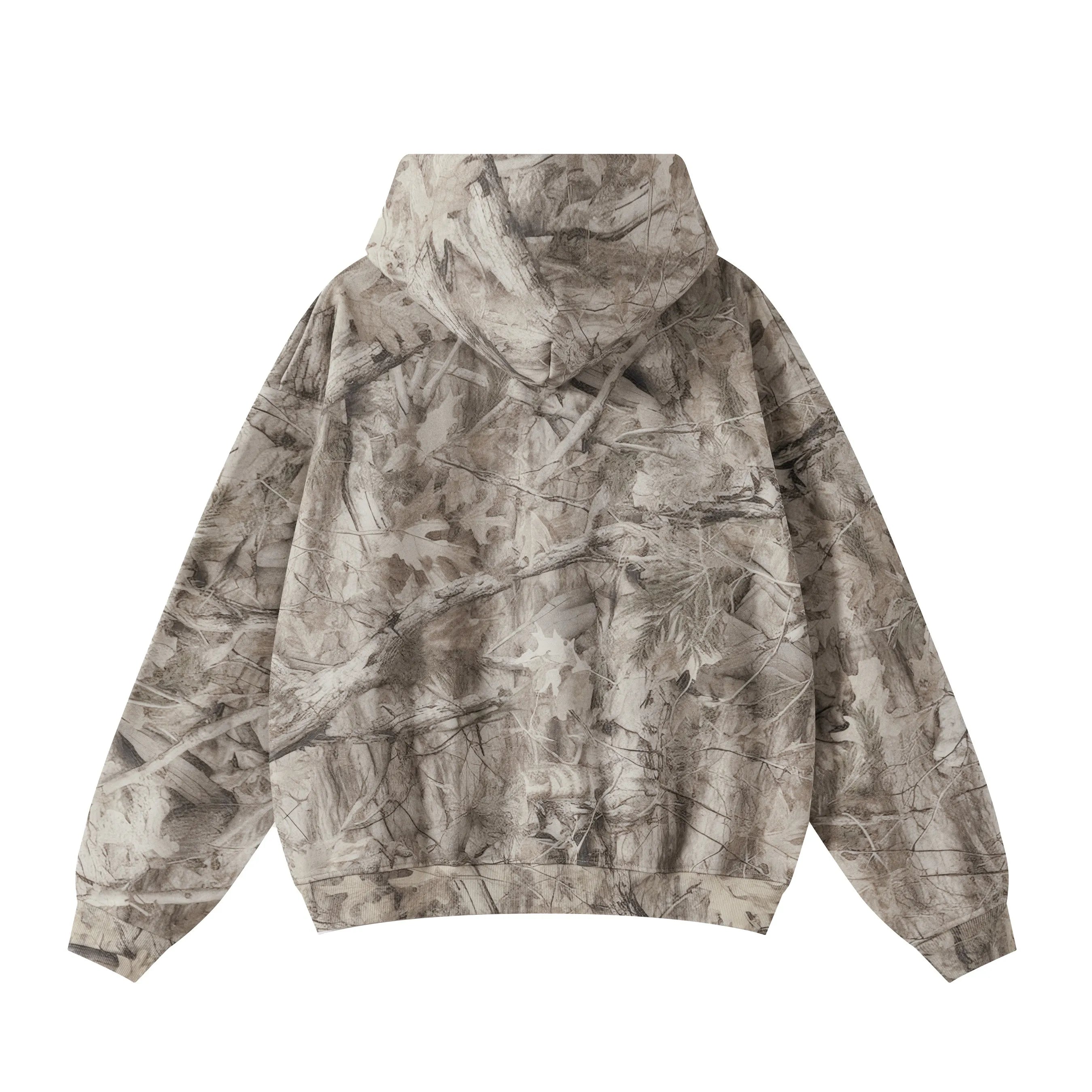 DESERT CAMOUFLAGE EMBROIDERED ZIP UP HOODIE