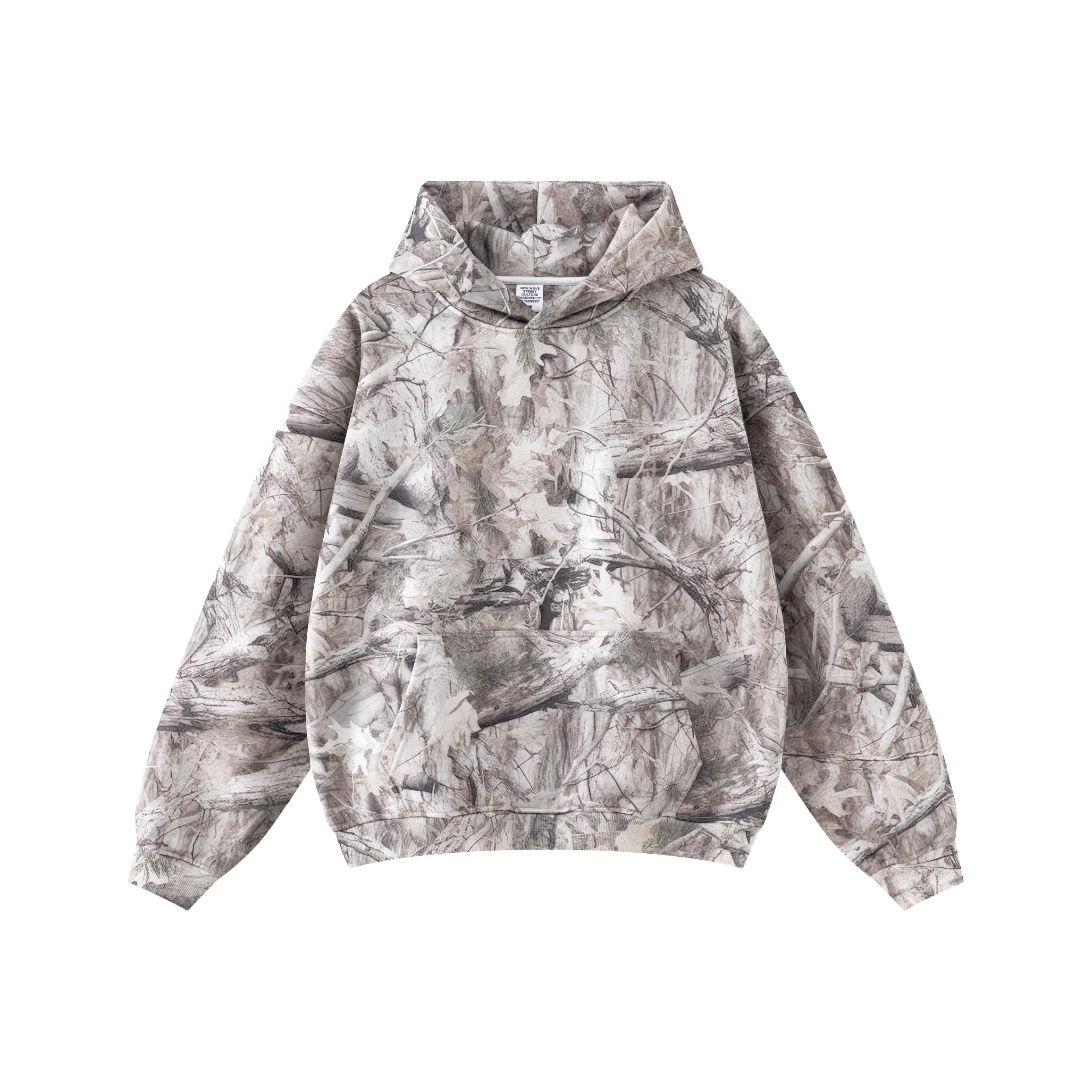 Camouflage hoodie on a white background