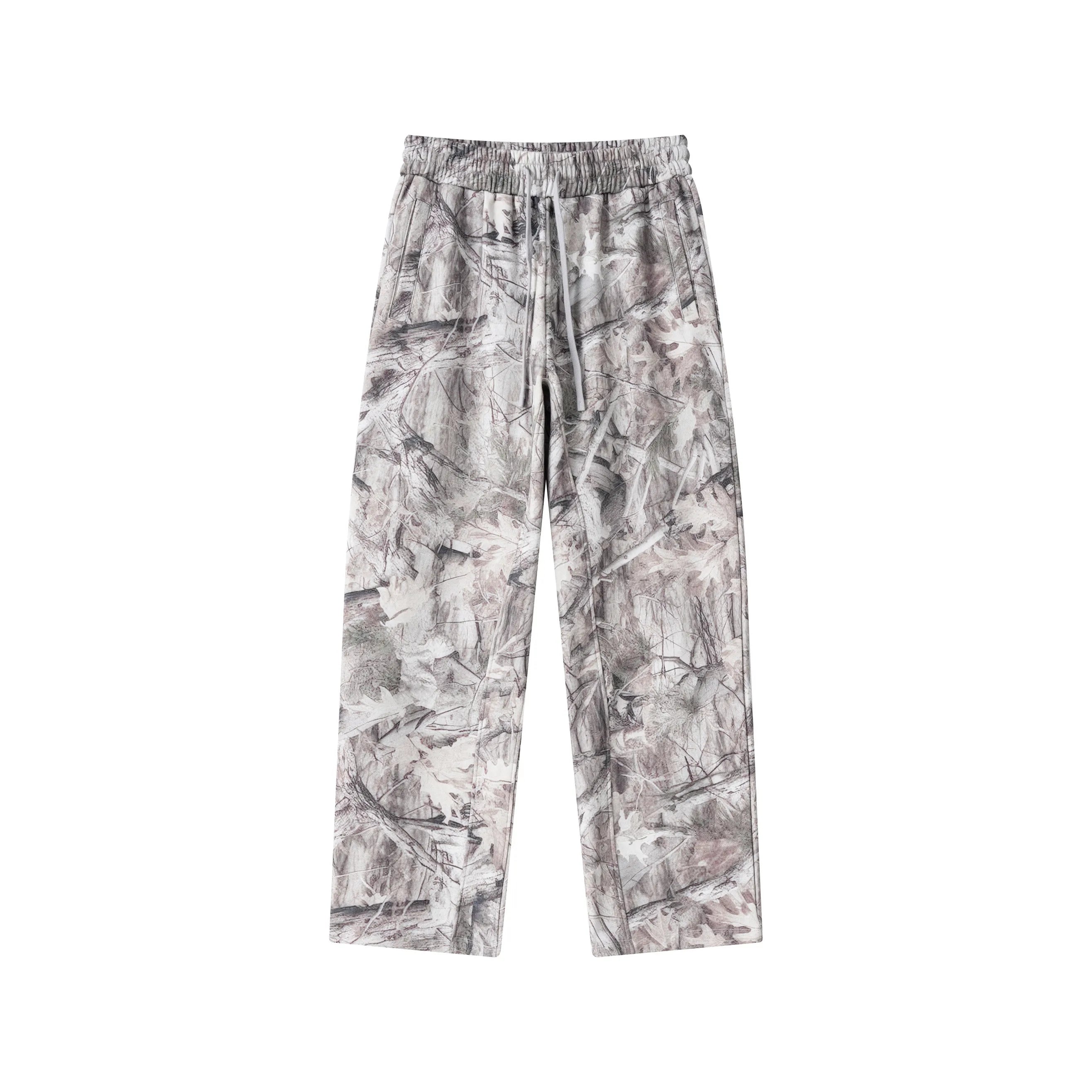 Camouflage pants on a white background