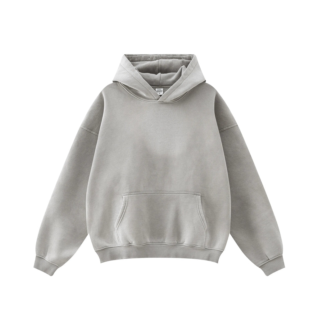 Gray hoodie on a white background