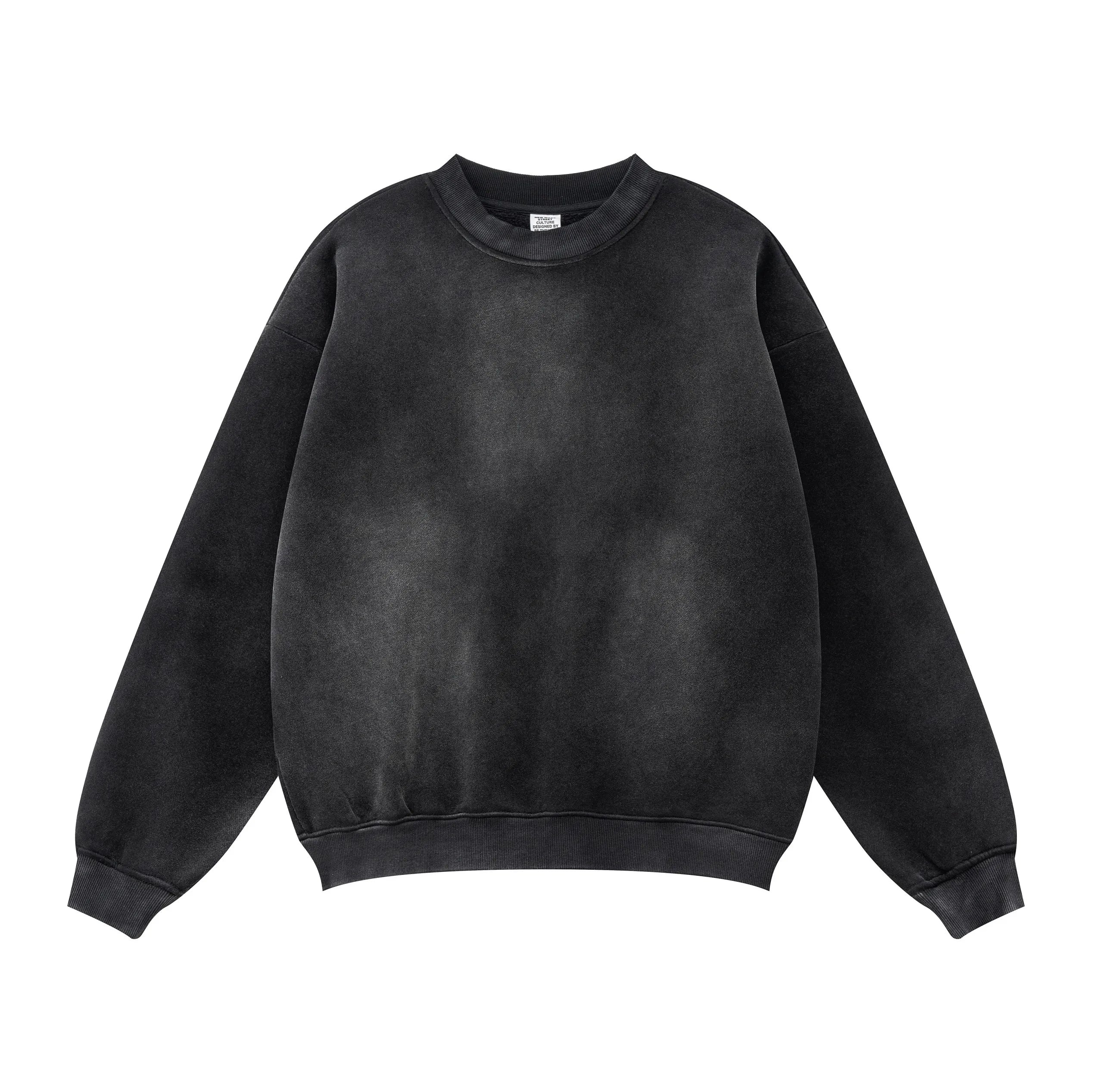 Black sweatshirt on a white background