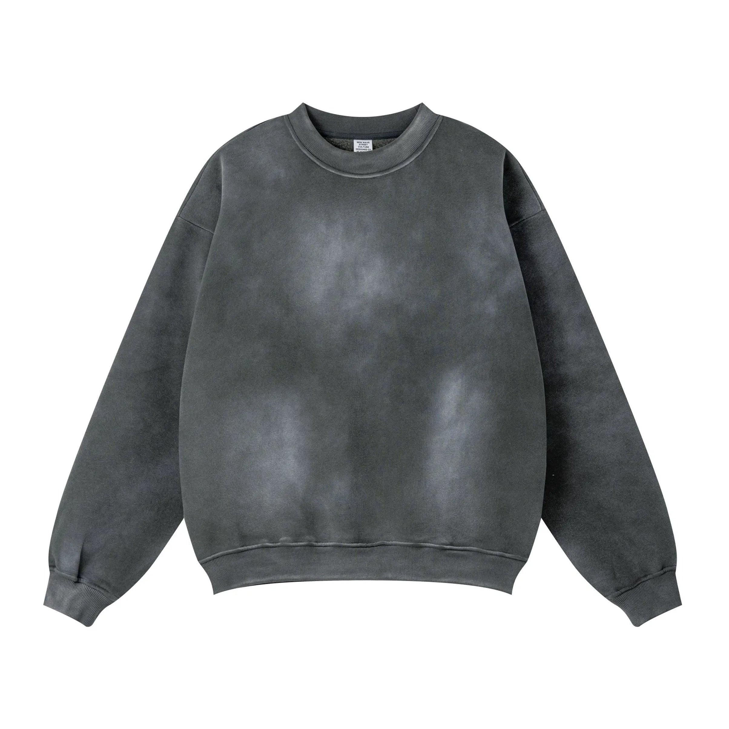 FLEECE-LINED SPRAY-MOHAIR SWEATSHIRT