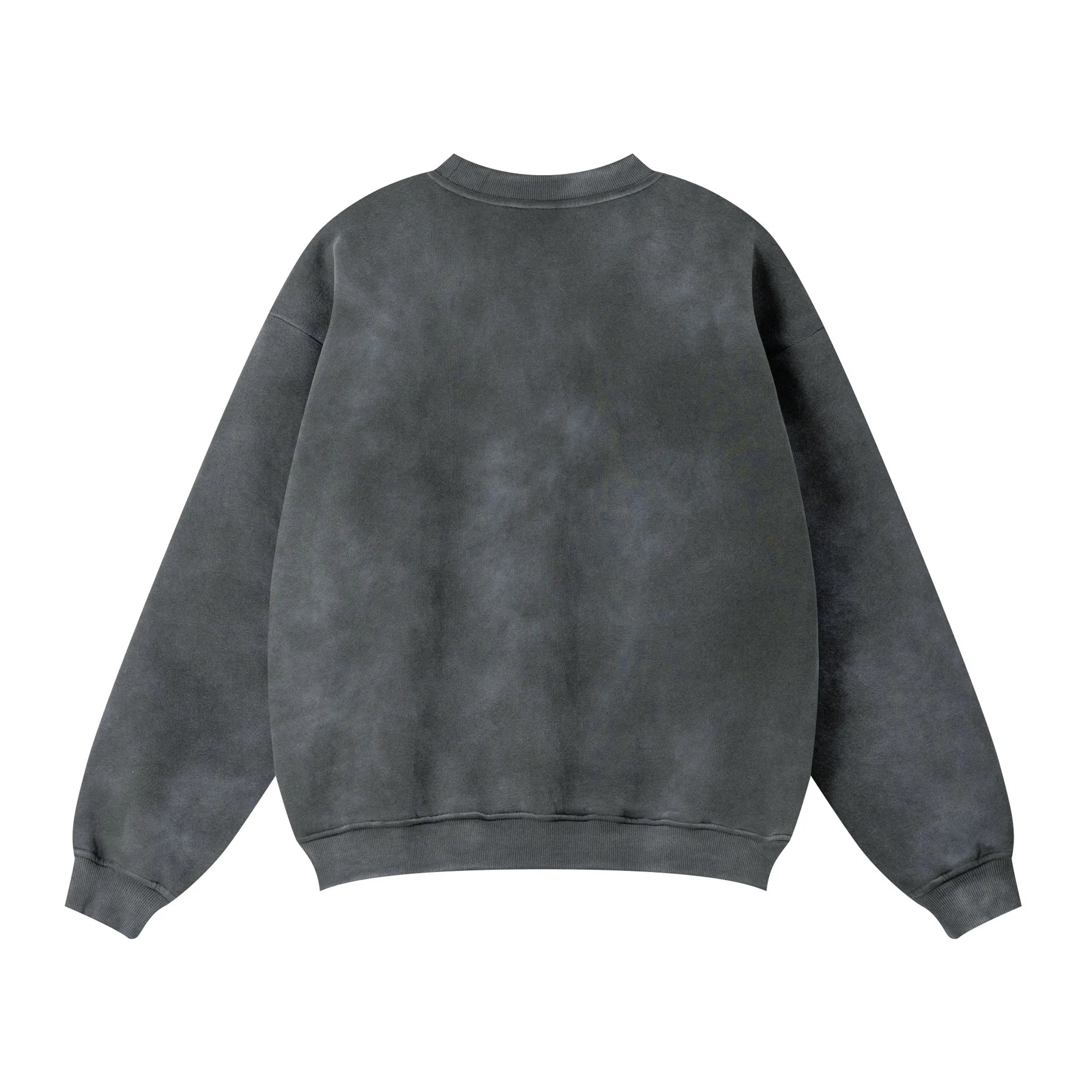 FLEECE-LINED SPRAY-MOHAIR SWEATSHIRT