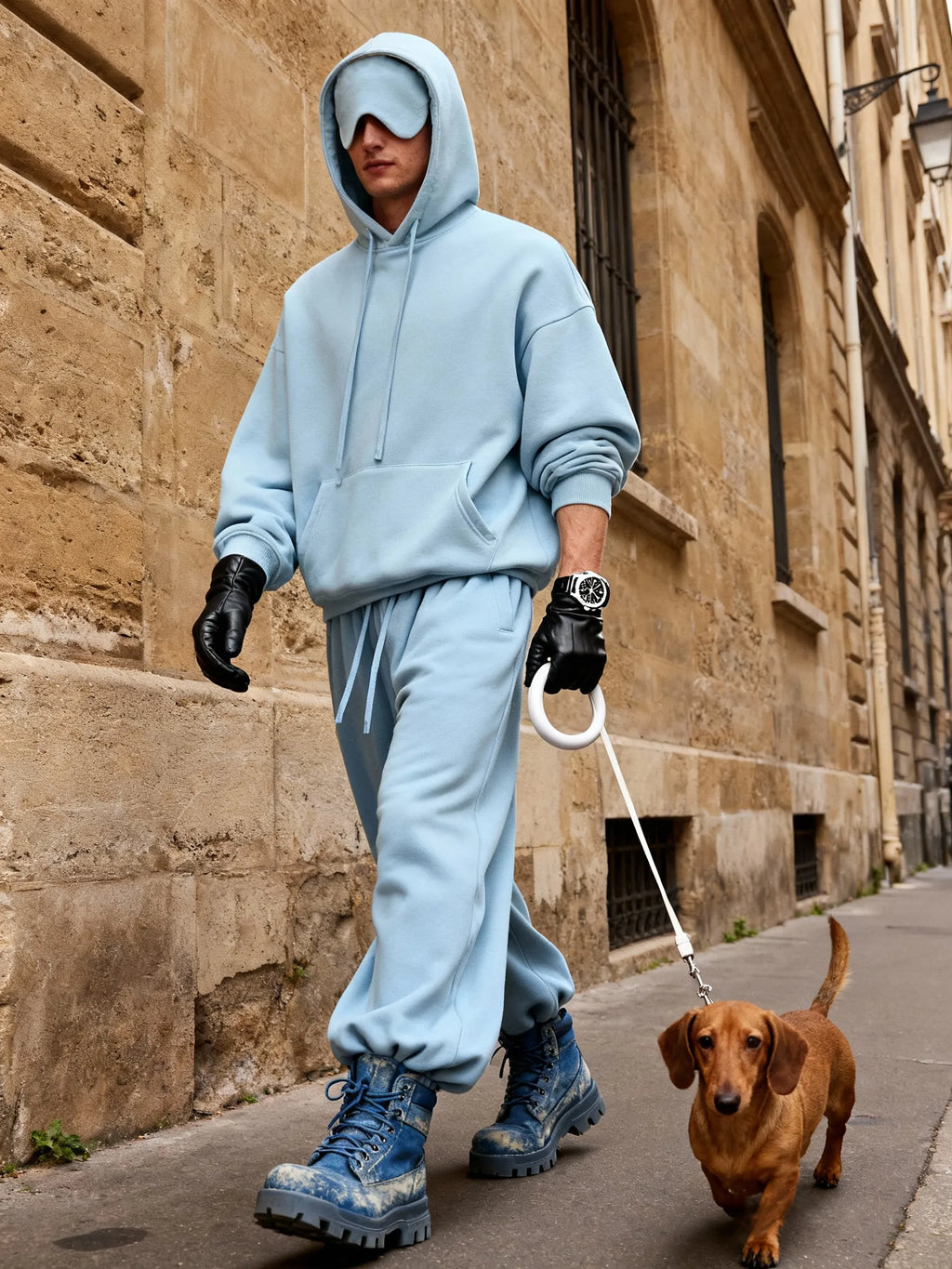 HEAVYWEIGHT FLEECE HEART-HUG EYE-MASK HOODIE