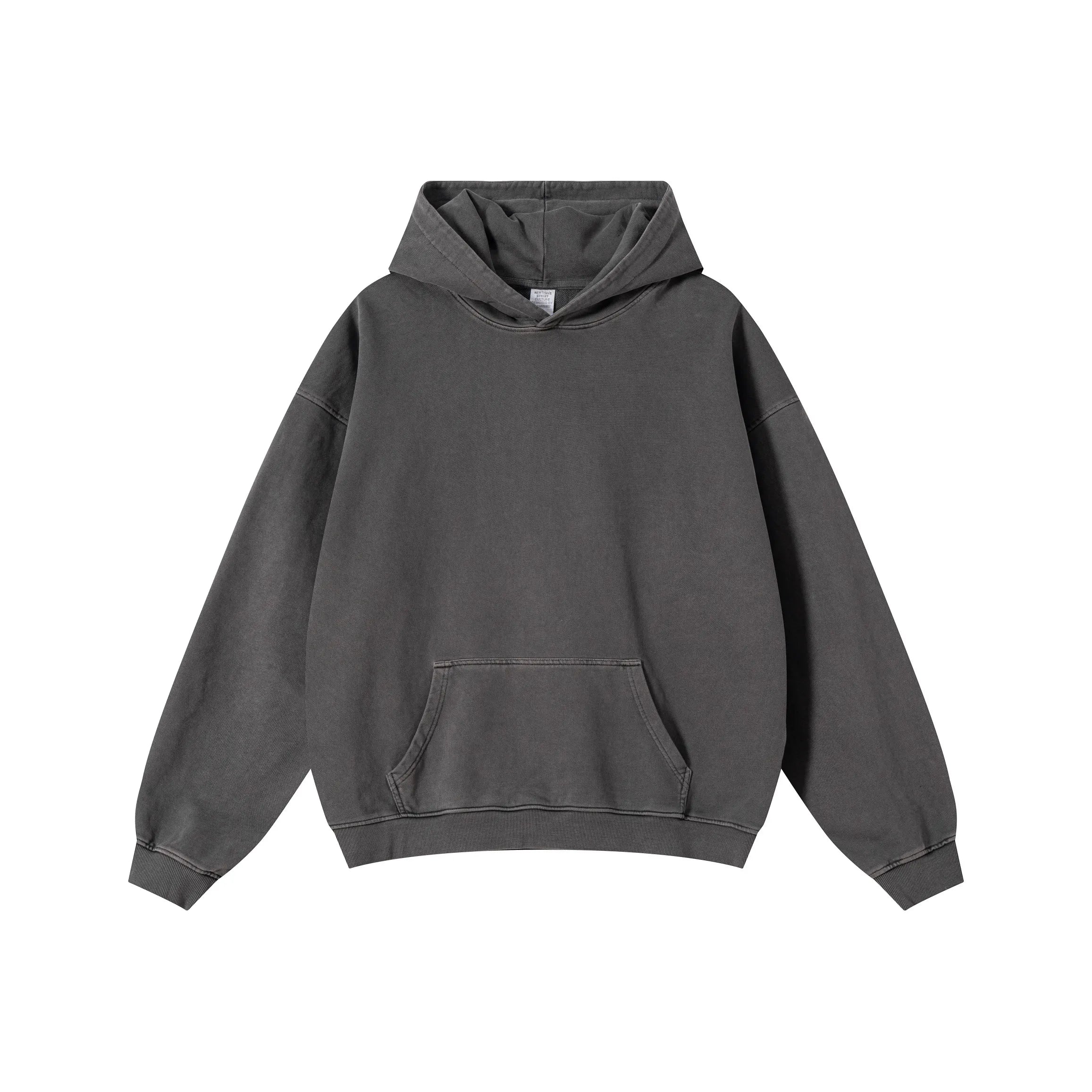 Dark gray hoodie on a white background