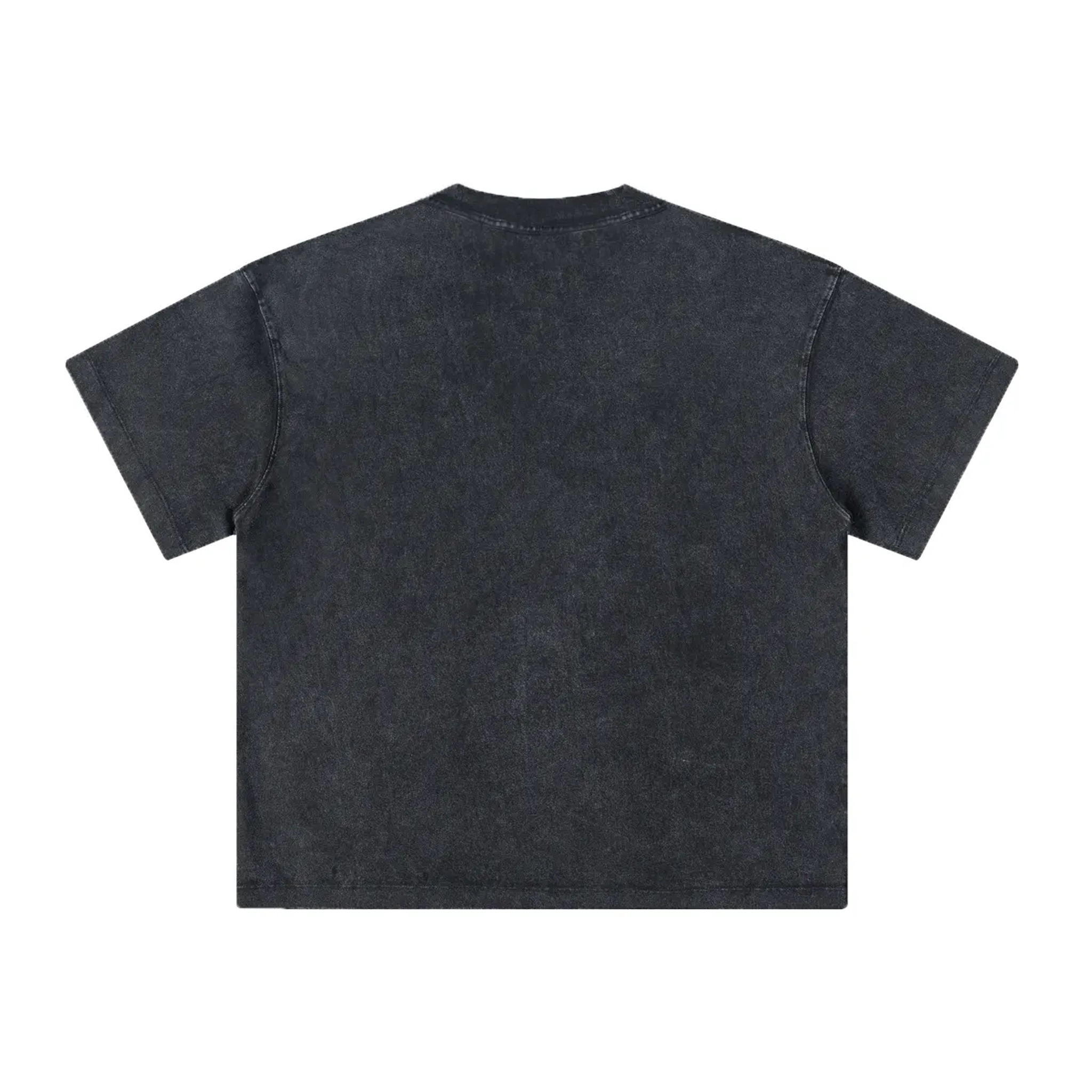 Black t-shirt on a white background
