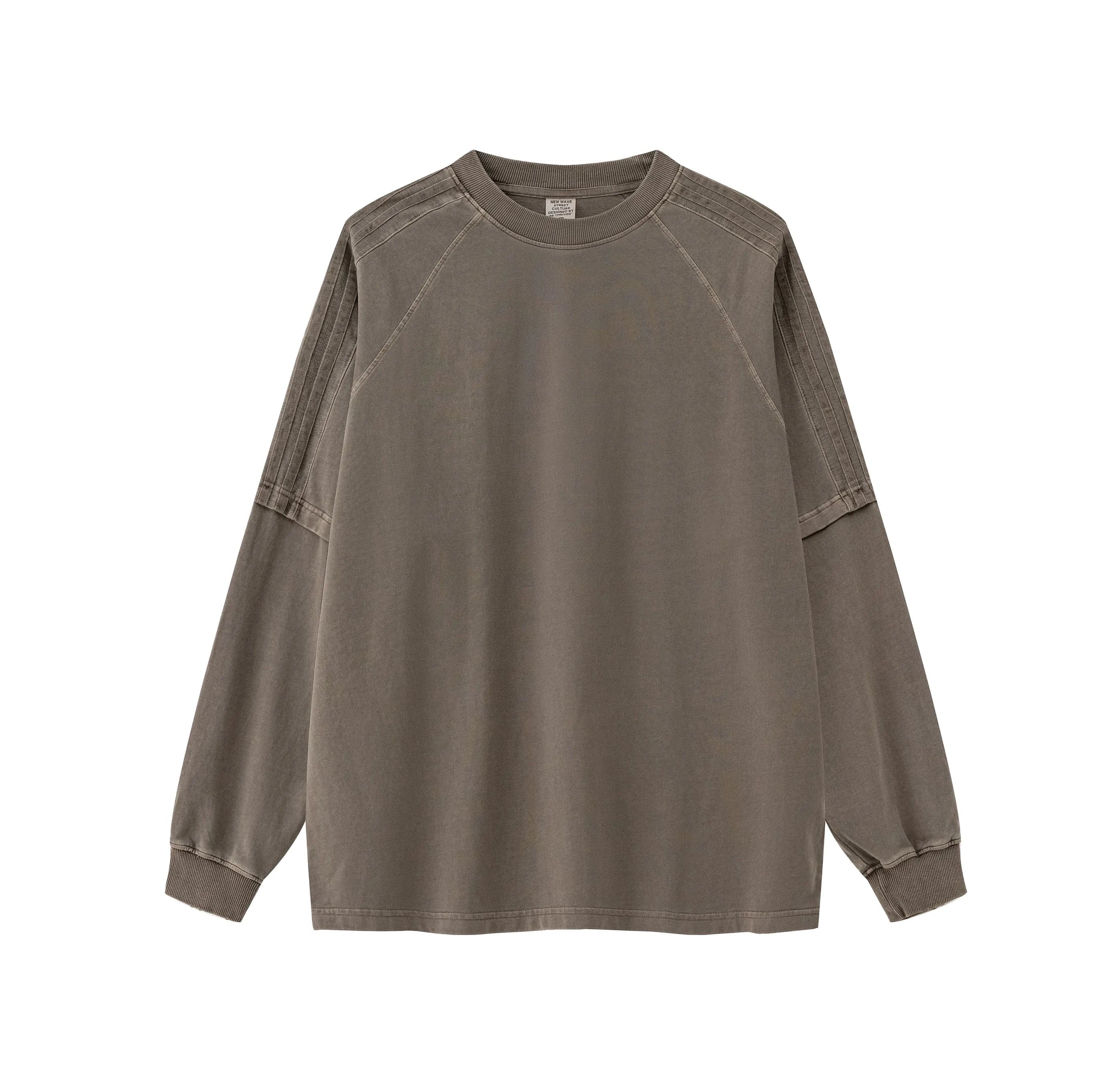 Brown long-sleeve shirt on a white background