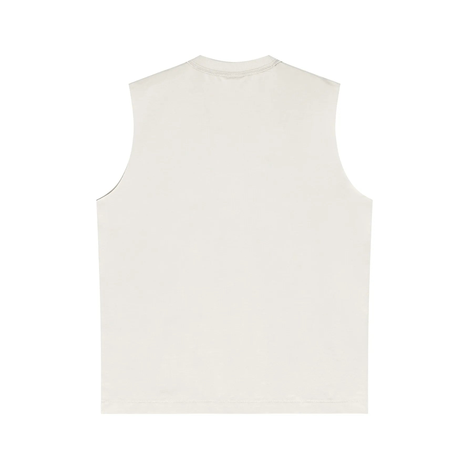 White sleeveless top on a white background
