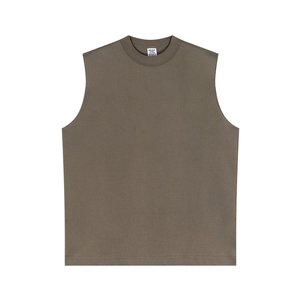 Brown sleeveless shirt on a white background