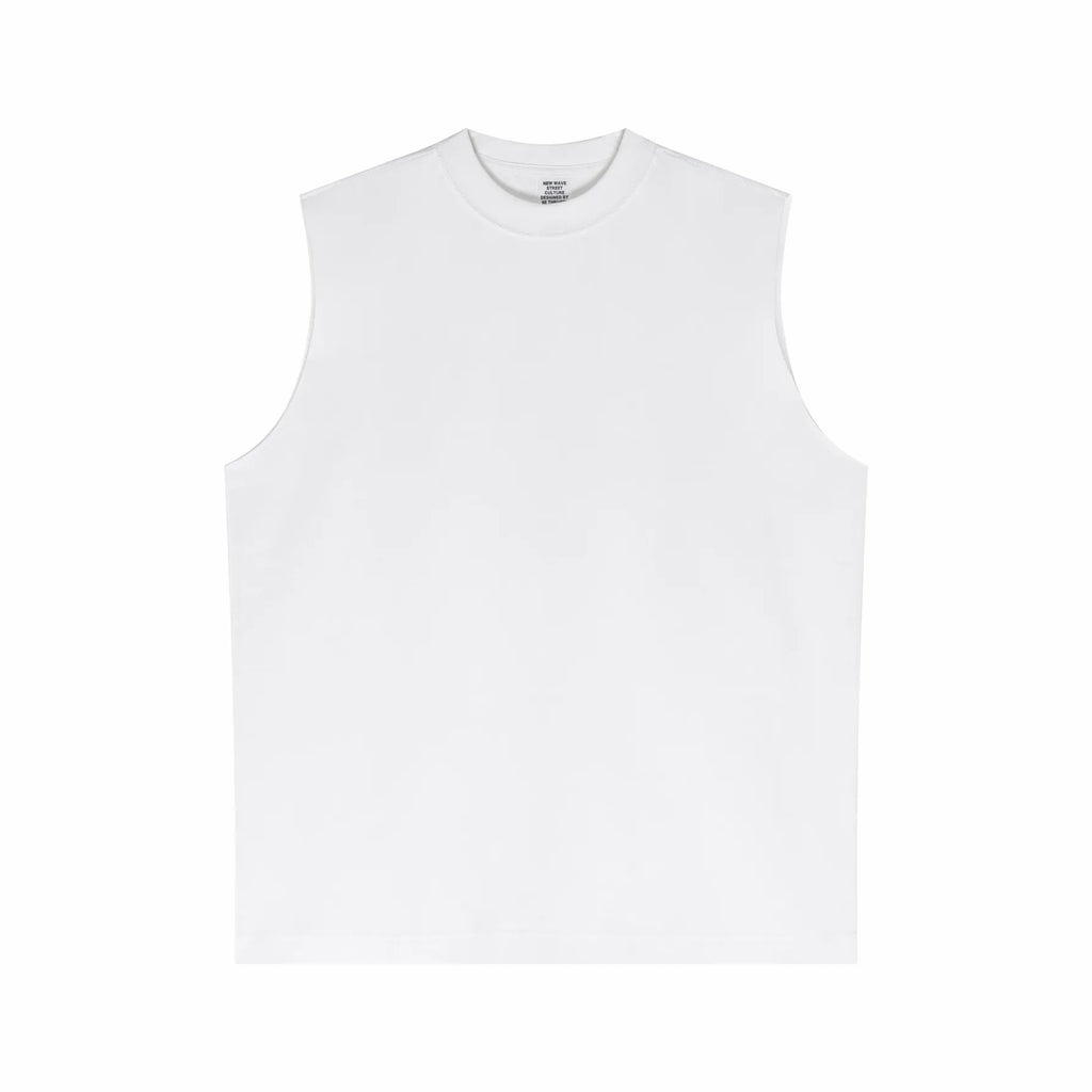 White sleeveless shirt on a white background