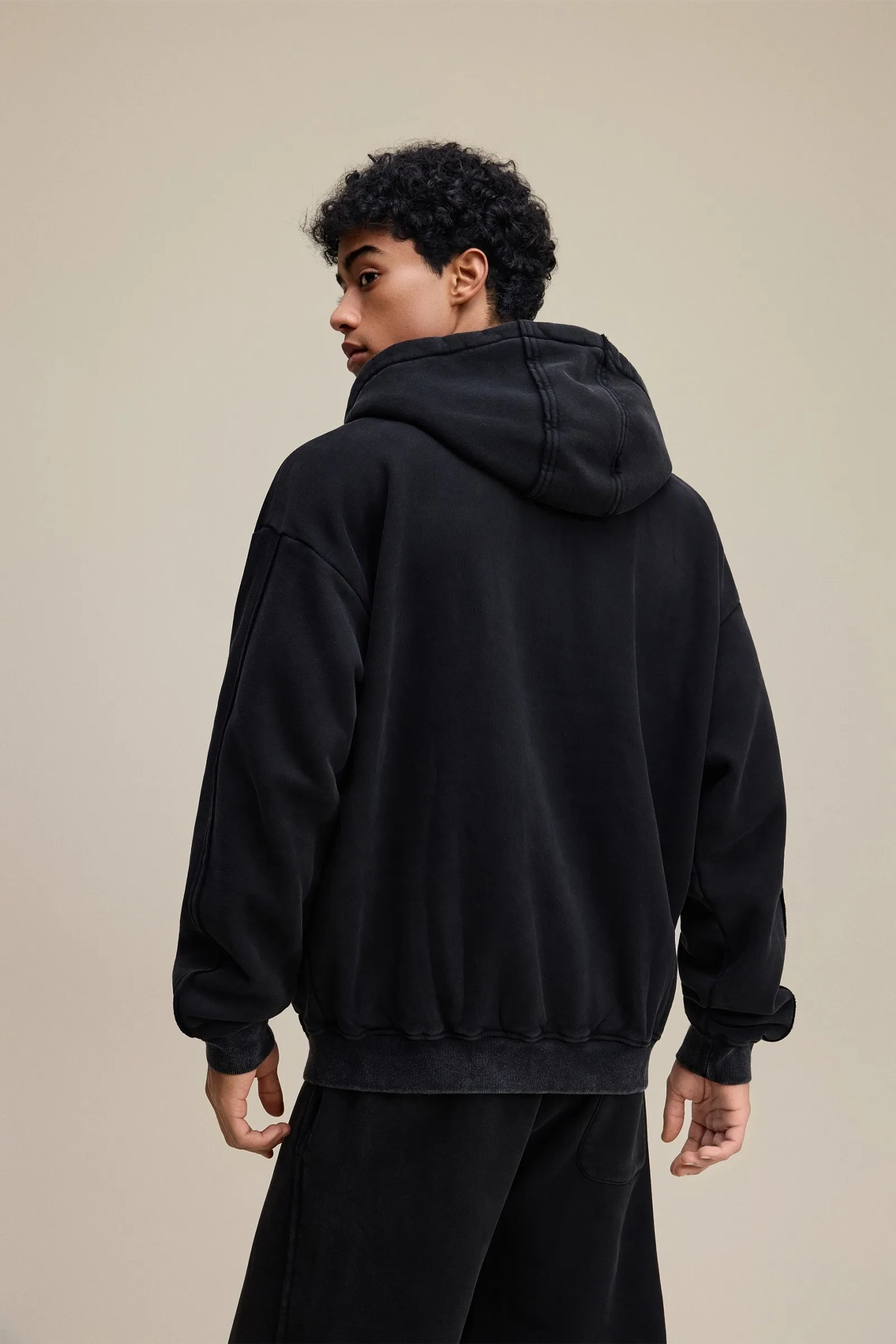 NEW WAVE DISTRESSED PATCHWORK ZIP HOODIE