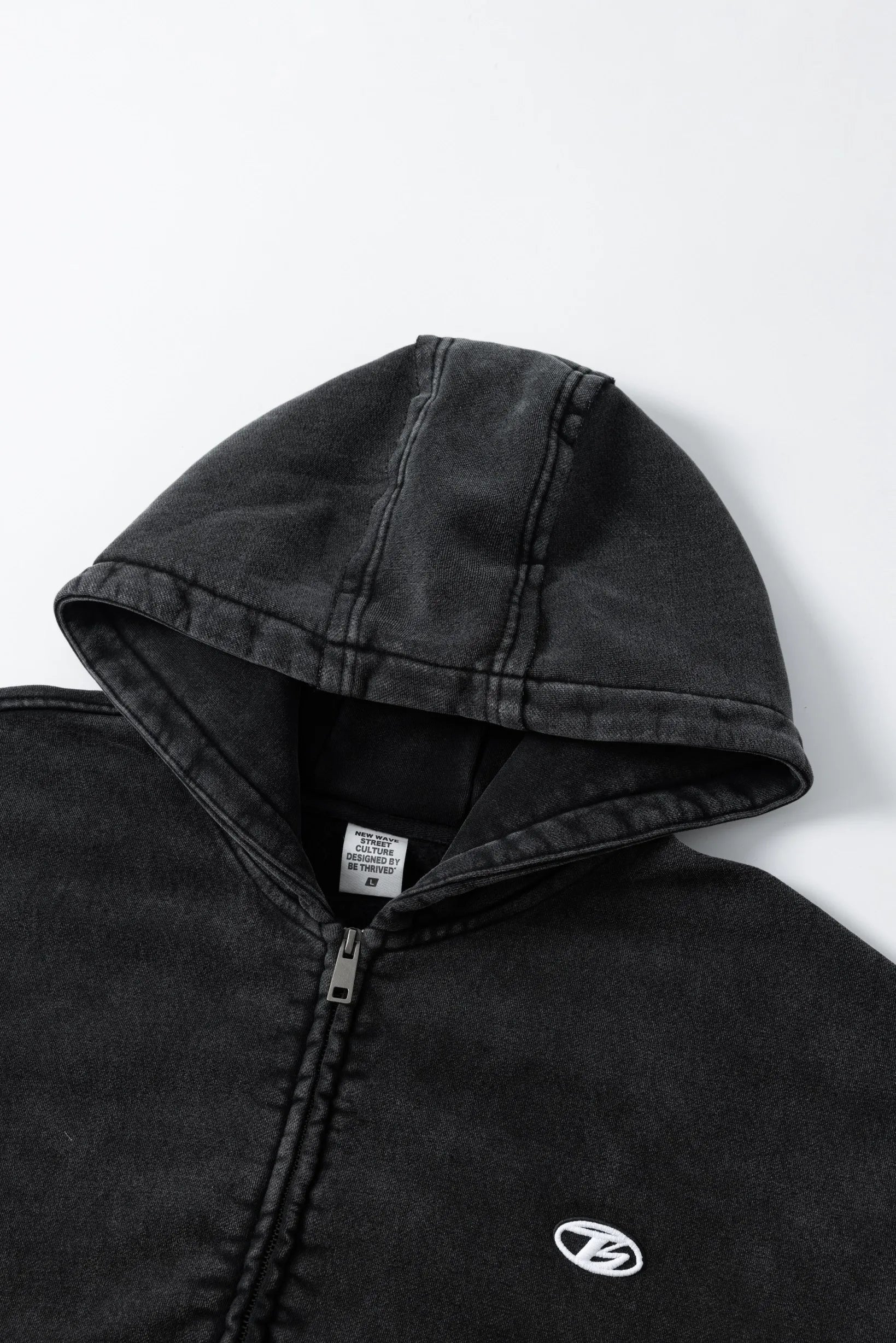 NEW WAVE DISTRESSED PATCHWORK ZIP HOODIE