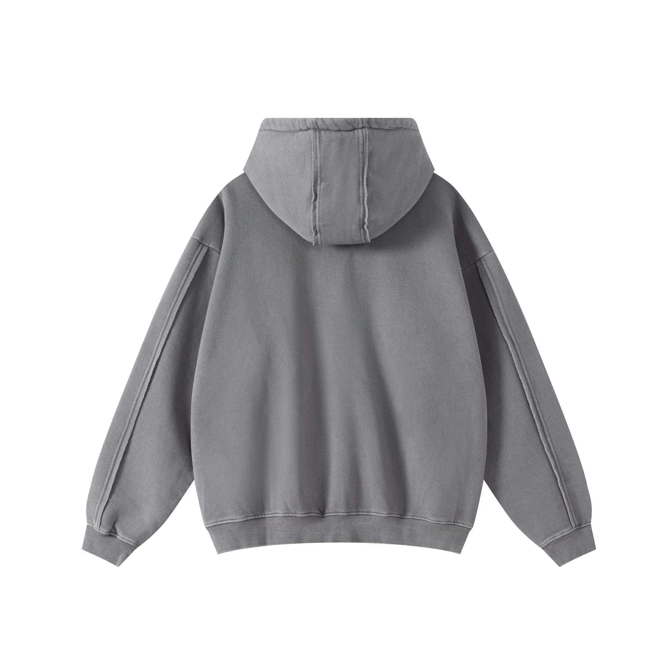 NEW WAVE DISTRESSED PATCHWORK ZIP HOODIE