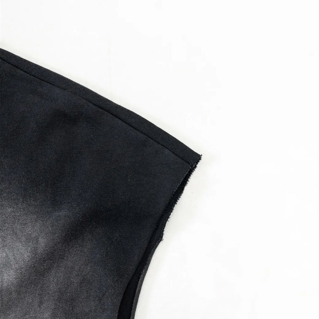Black fabric corner on a white background