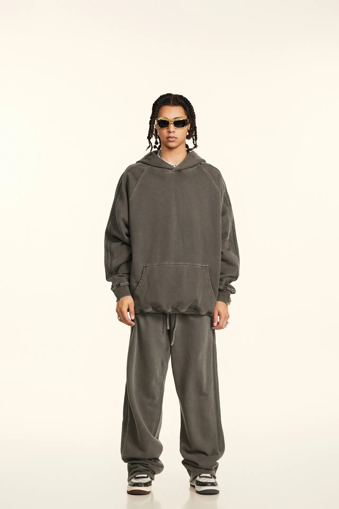 NEW WAVE LAYERED-LOOK HOODIE