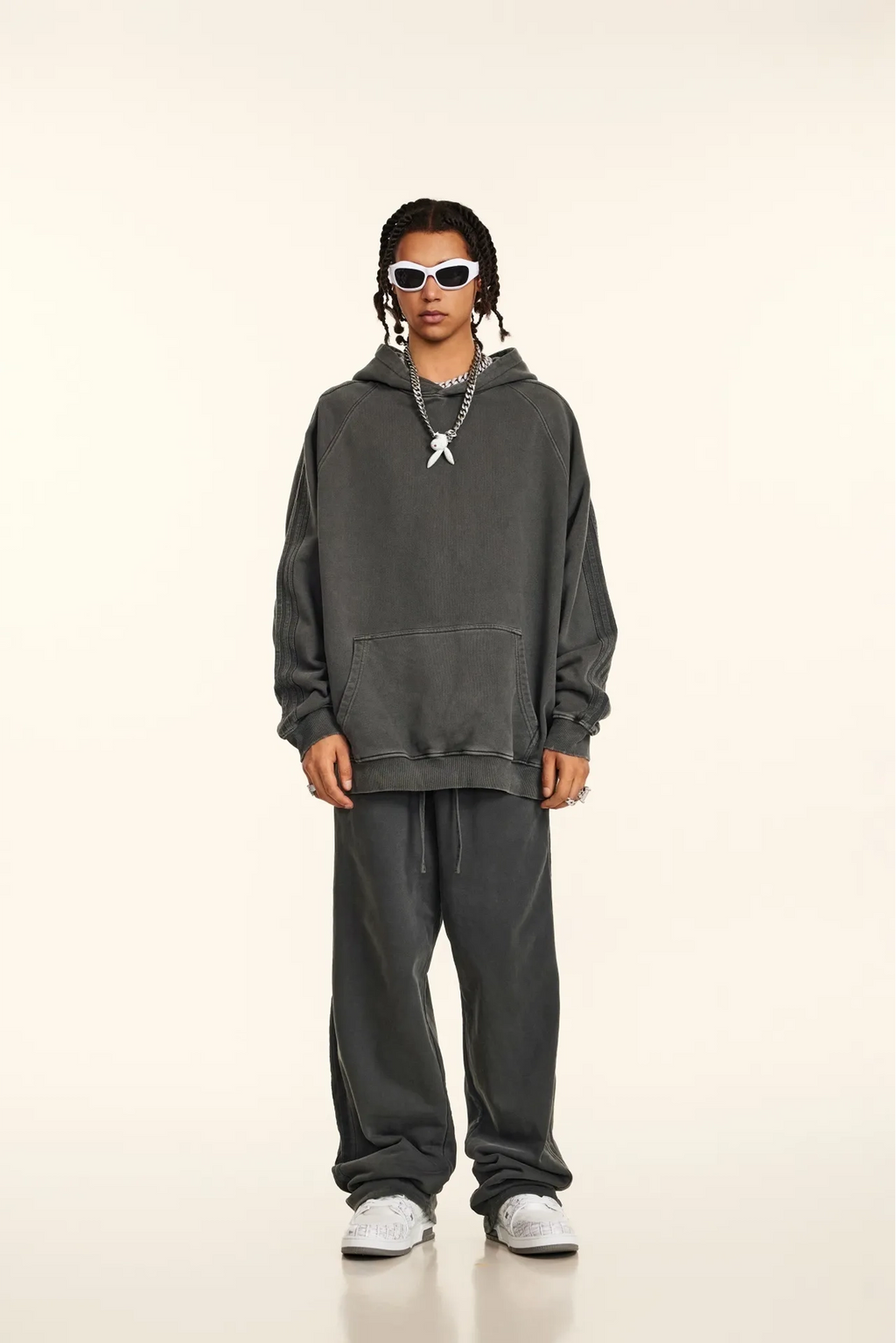 NEW WAVE LAYERED-LOOK HOODIE