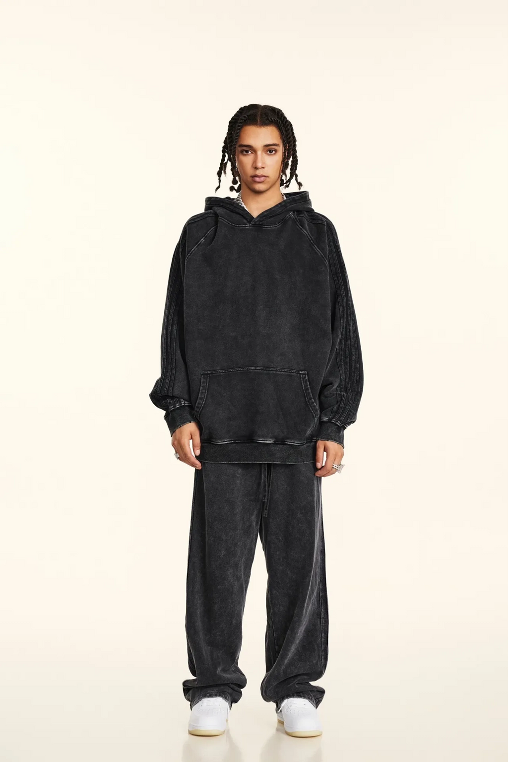 NEW WAVE LAYERED-LOOK HOODIE