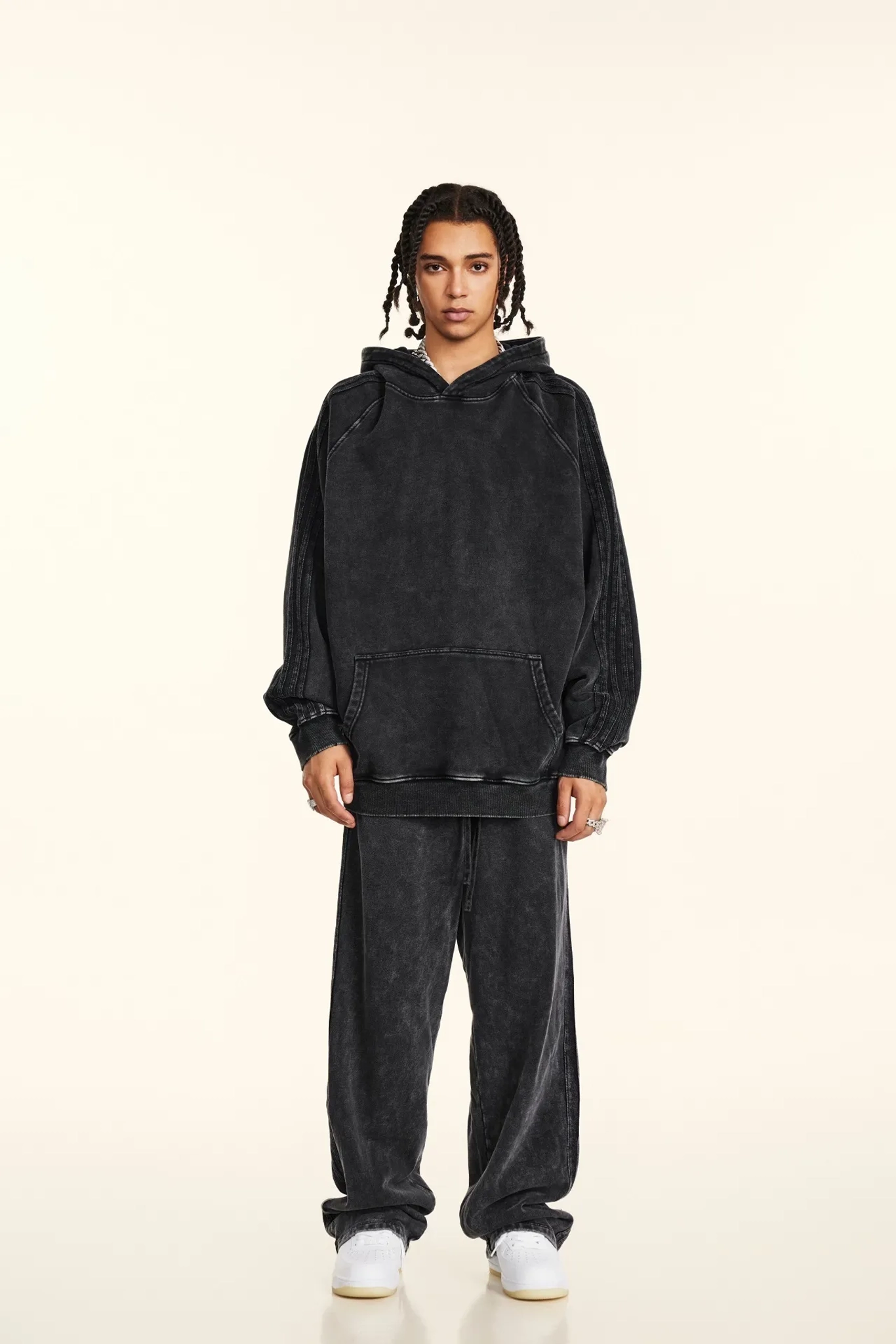 NEW WAVE LAYERED-LOOK HOODIE