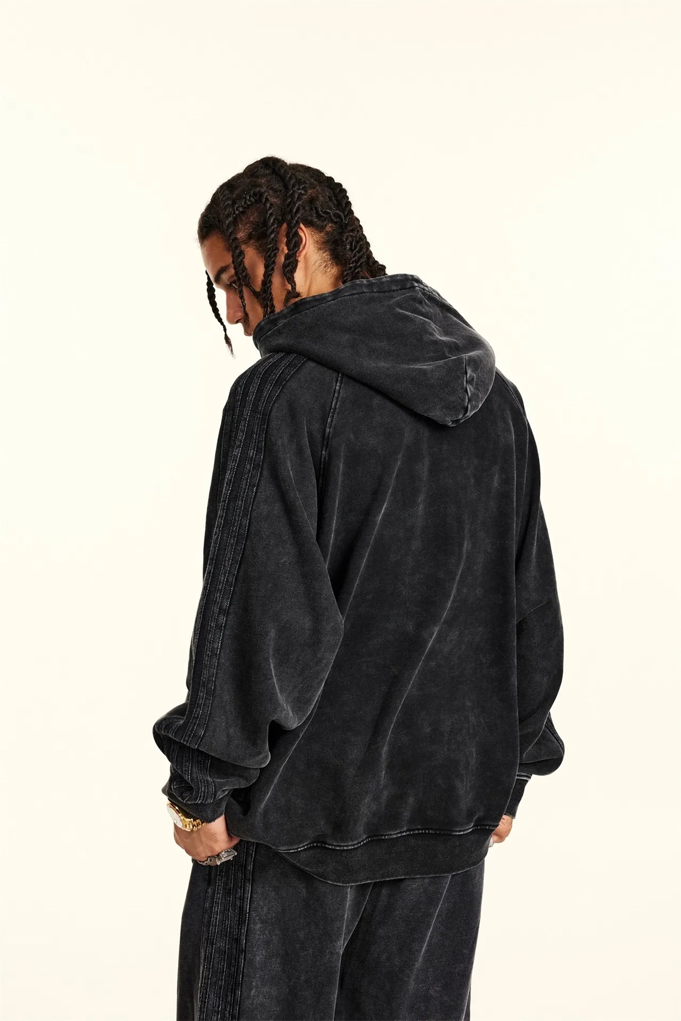 NEW WAVE LAYERED-LOOK HOODIE