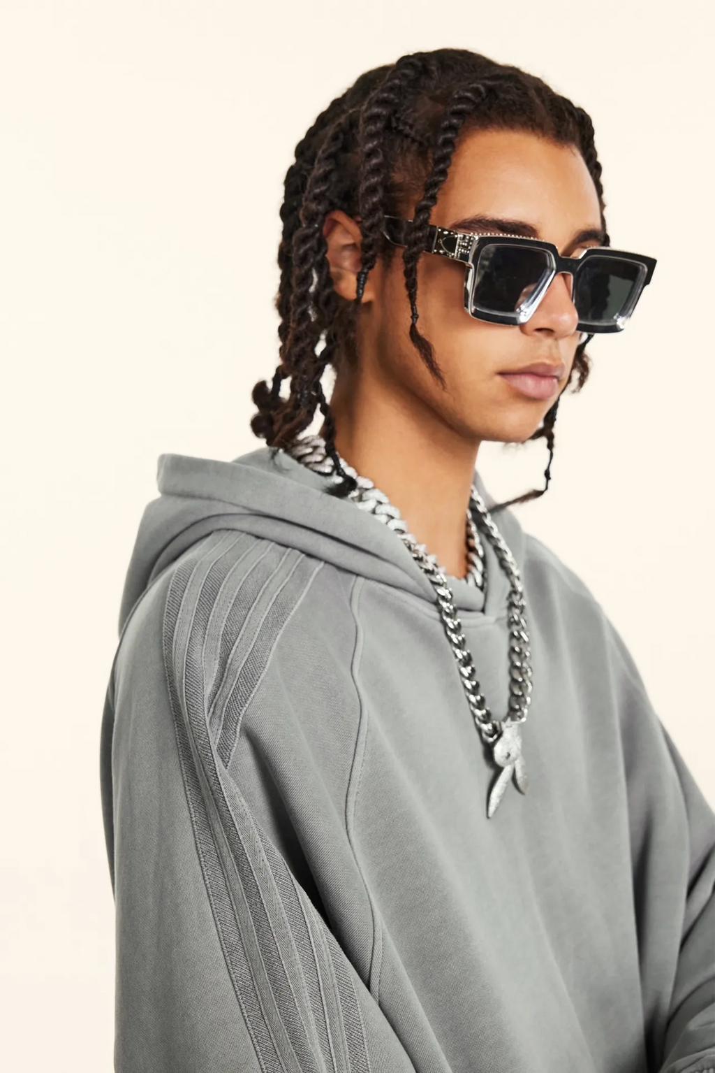NEW WAVE LAYERED-LOOK HOODIE