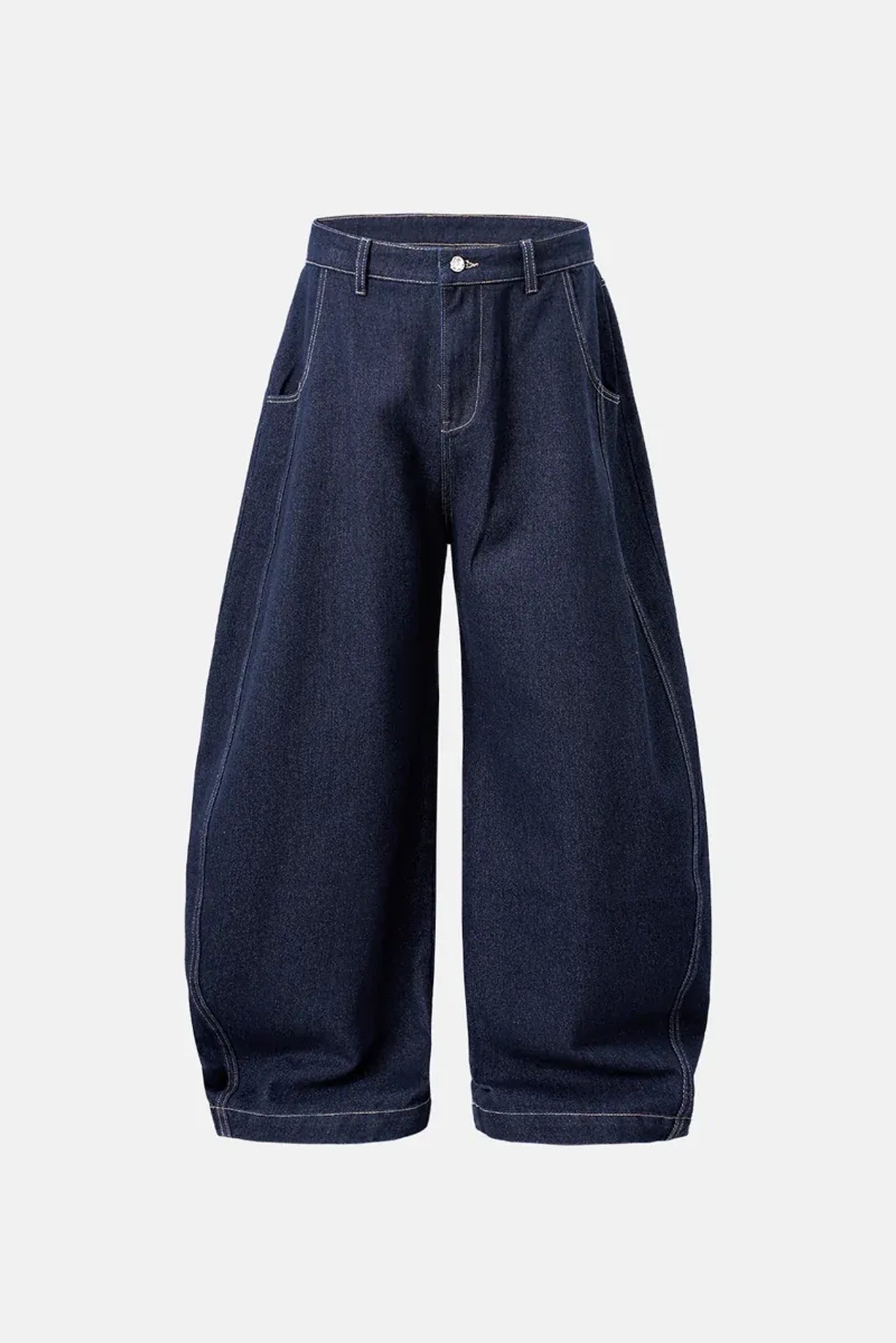 NEW WAVE WASHED BARREL BAGGY JEAN