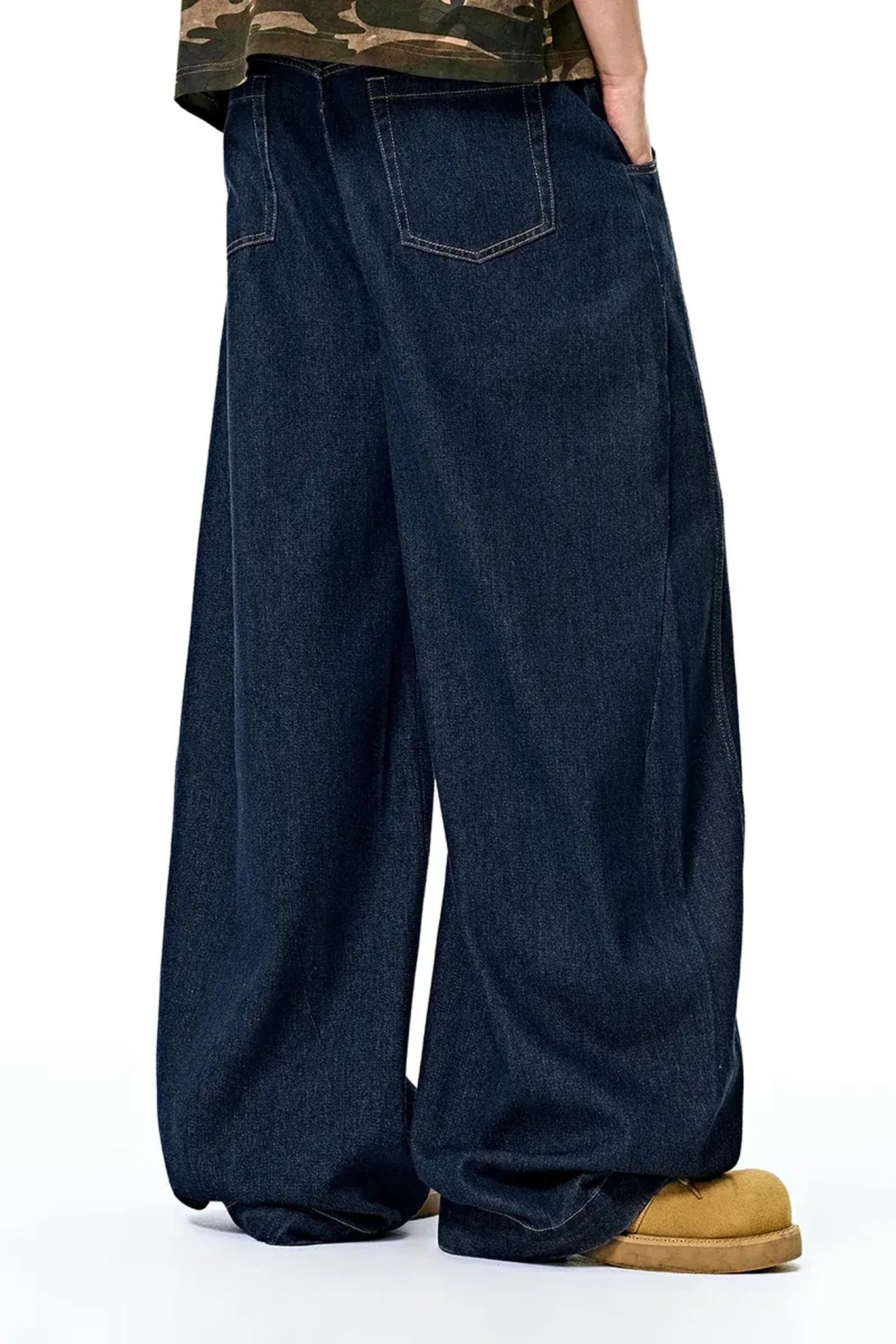 NEW WAVE WASHED BARREL BAGGY JEAN