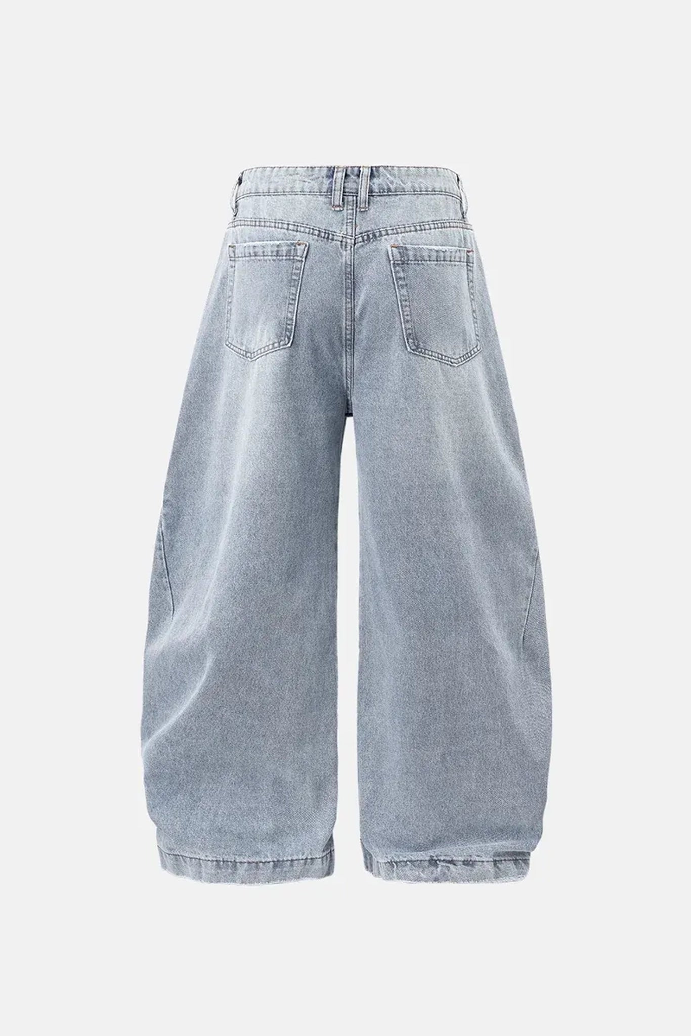 NEW WAVE WASHED BARREL BAGGY JEAN