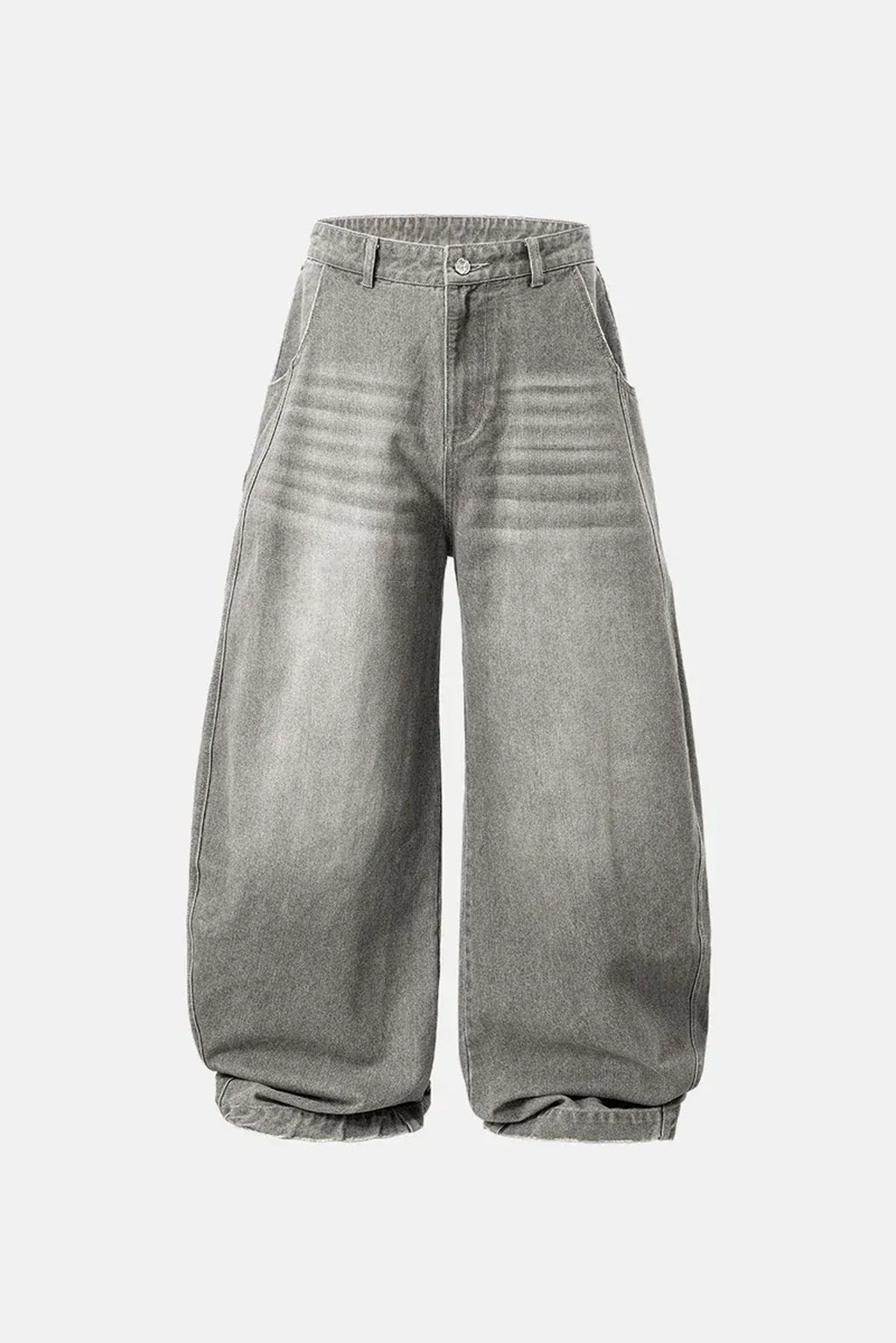 NEW WAVE WASHED BARREL BAGGY JEAN