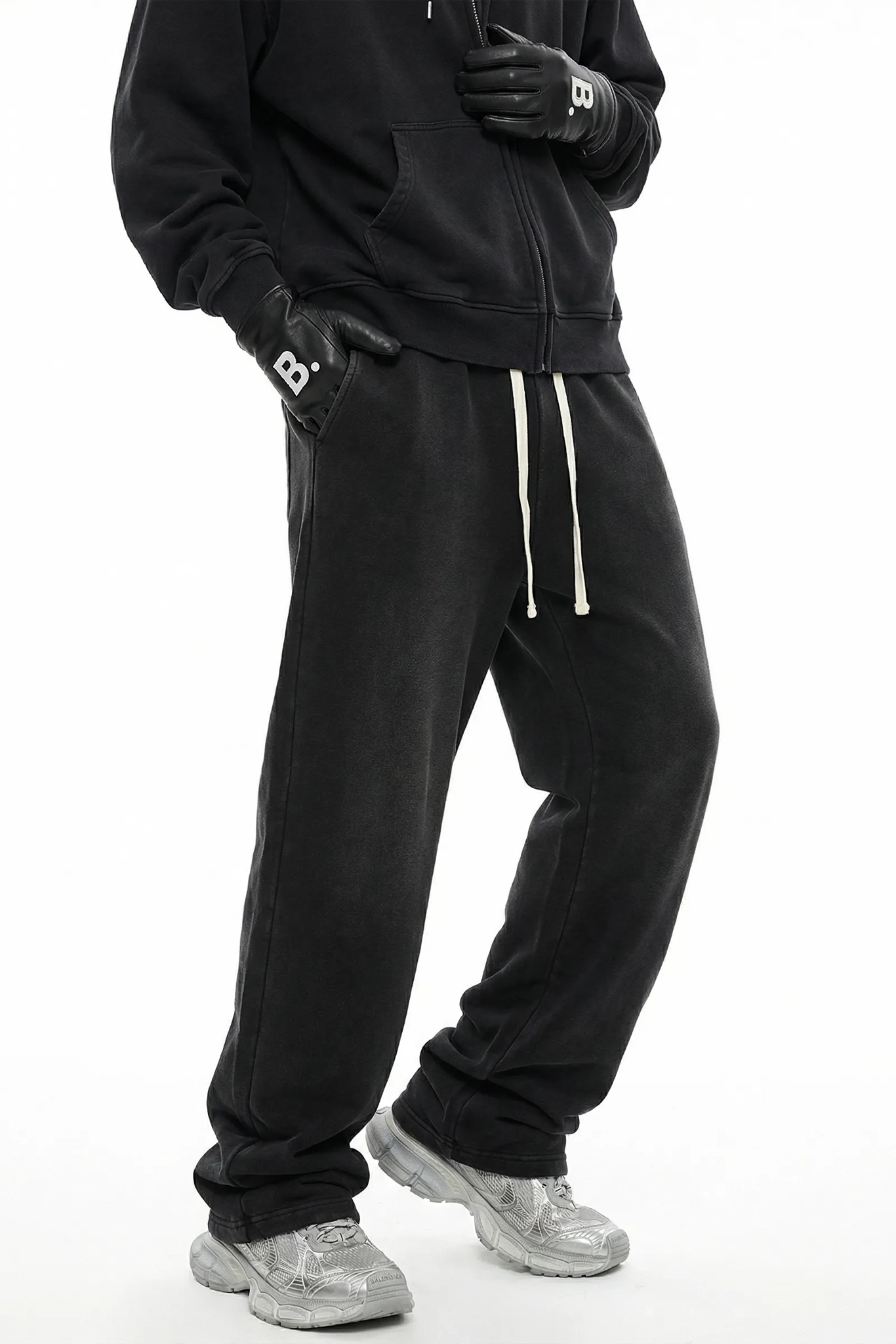 RETRO CURVED-BLADE PANTS – SNOW WASH VINTAGE EFFECT