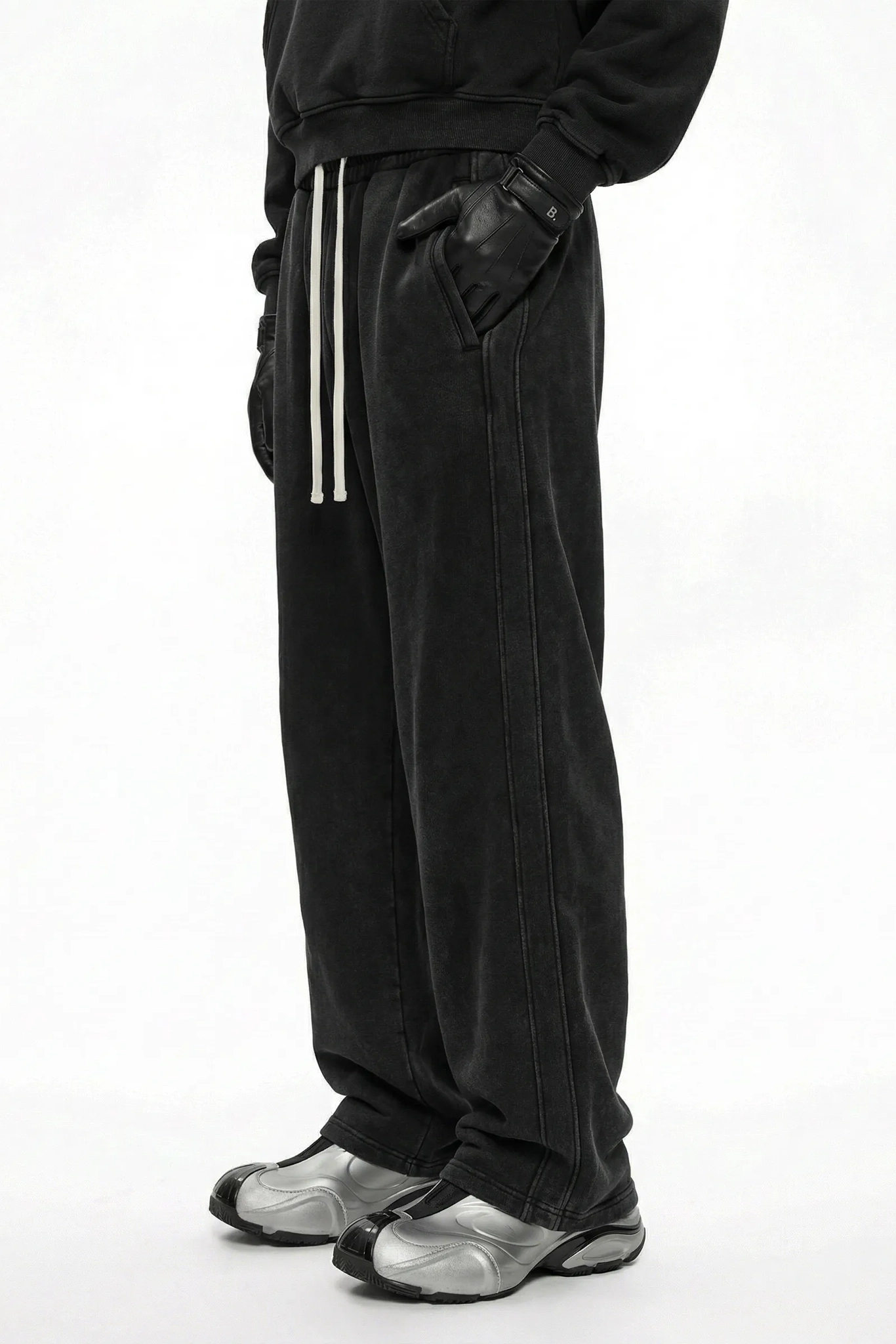 RETRO CURVED-BLADE PANTS – SNOW WASH VINTAGE EFFECT