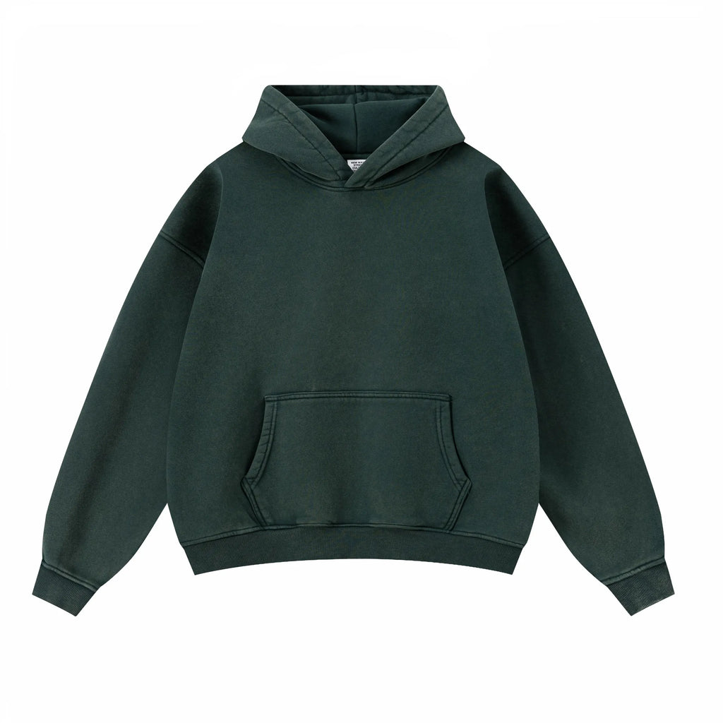 Dark green hoodie on a white background