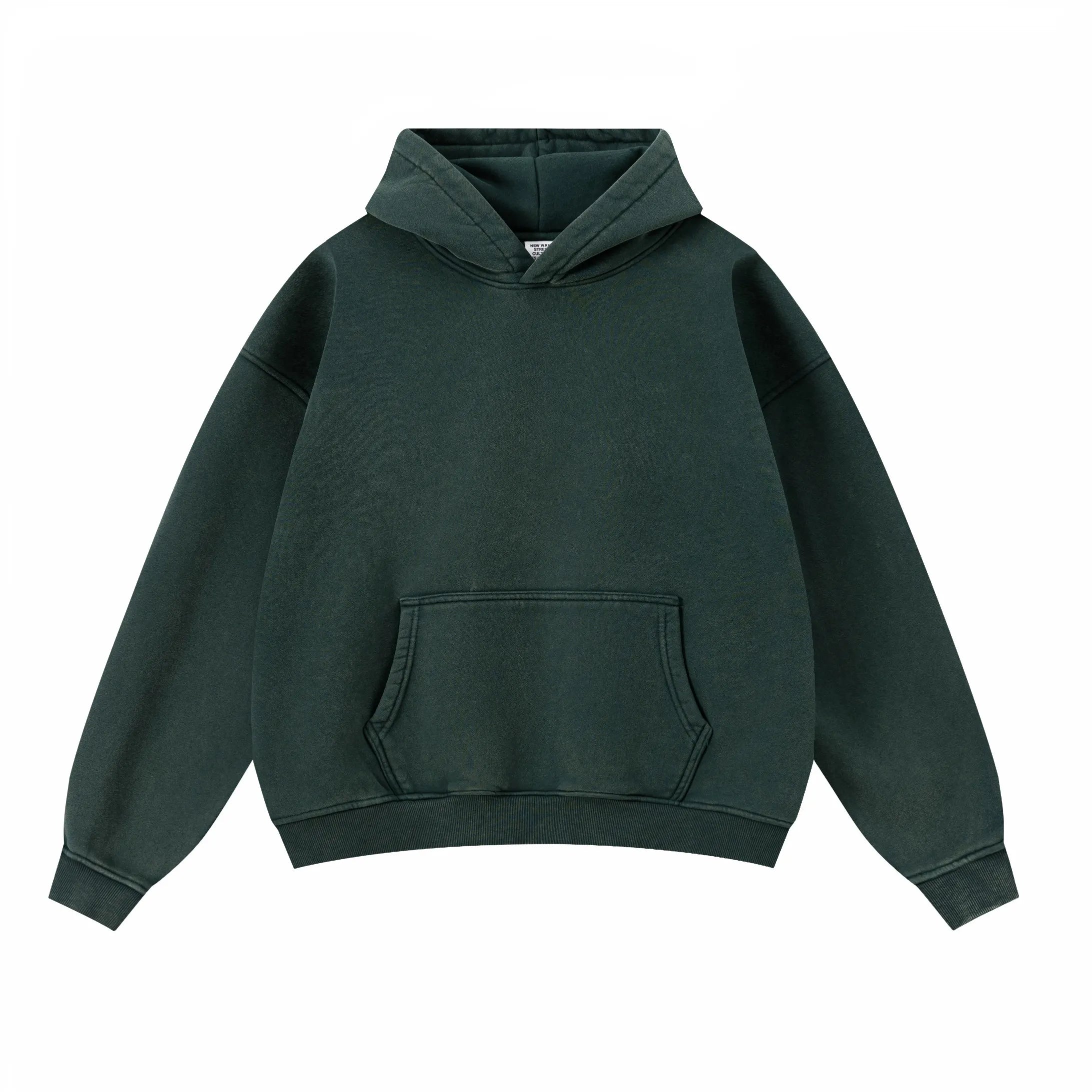Dark green hoodie on a white background
