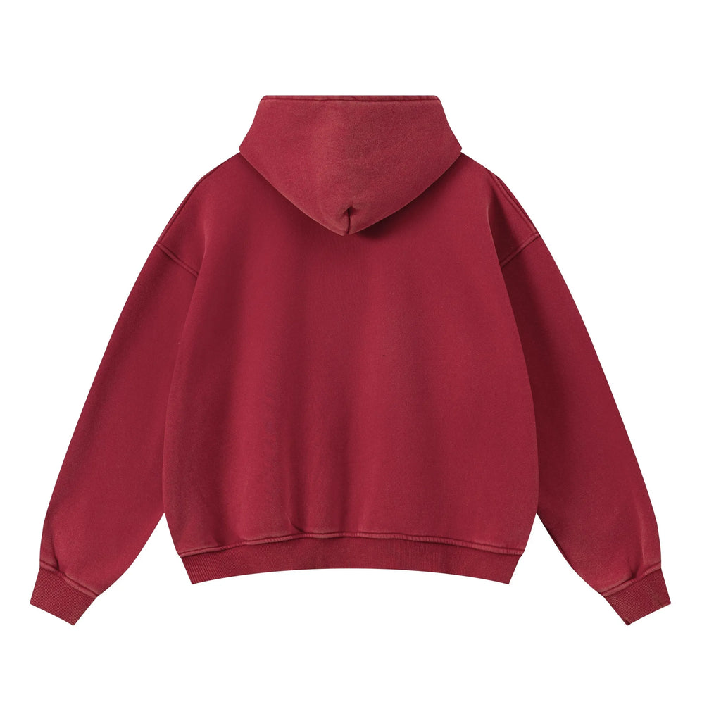 Red hoodie on a white background