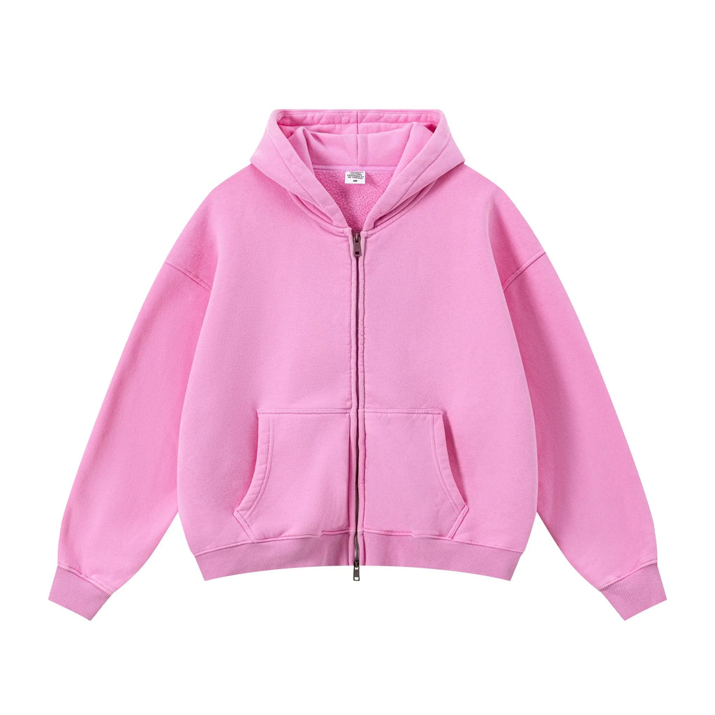 Pink hoodie on a white background
