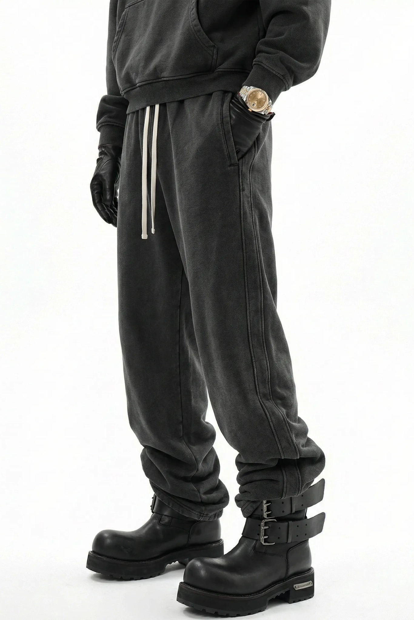 RETRO CURVED-BLADE PANTS – SNOW WASH VINTAGE EFFECT