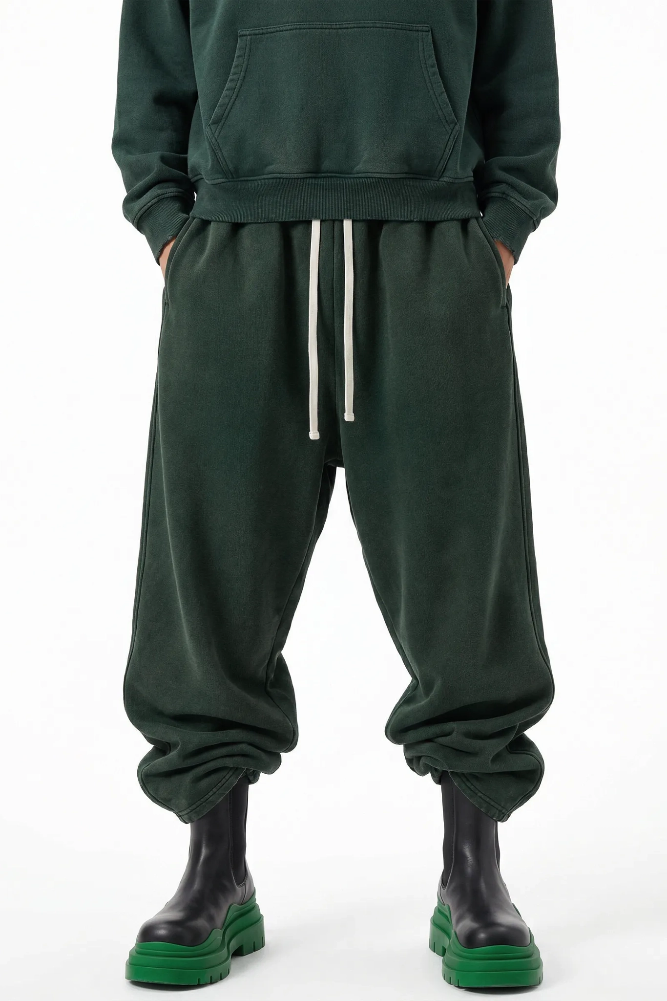 RETRO CURVED-BLADE PANTS – SNOW WASH VINTAGE EFFECT