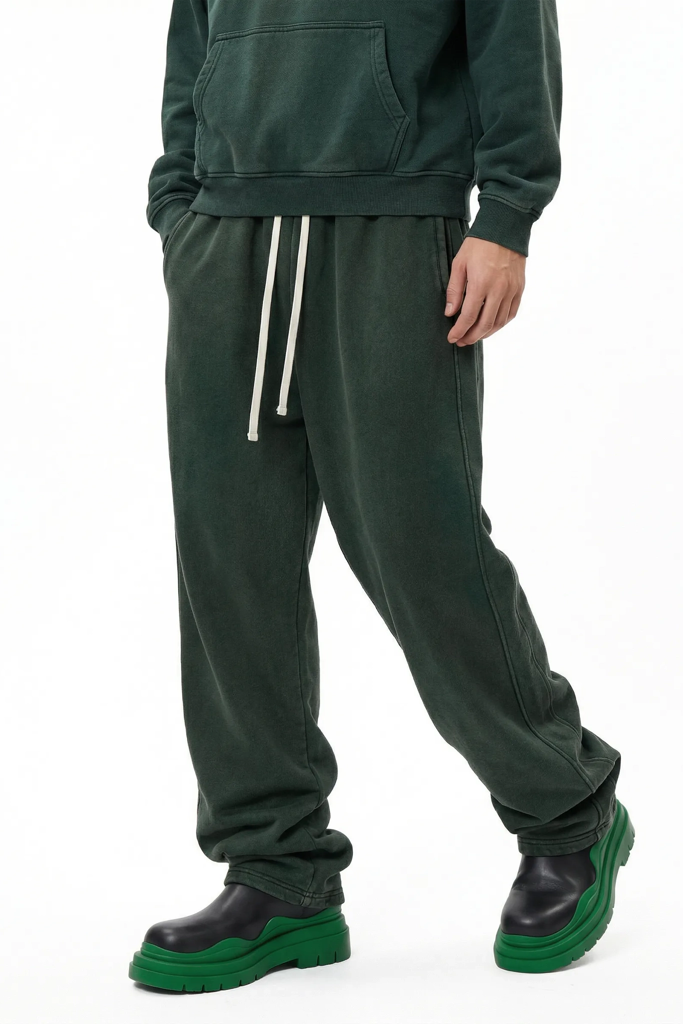 RETRO CURVED-BLADE PANTS – SNOW WASH VINTAGE EFFECT