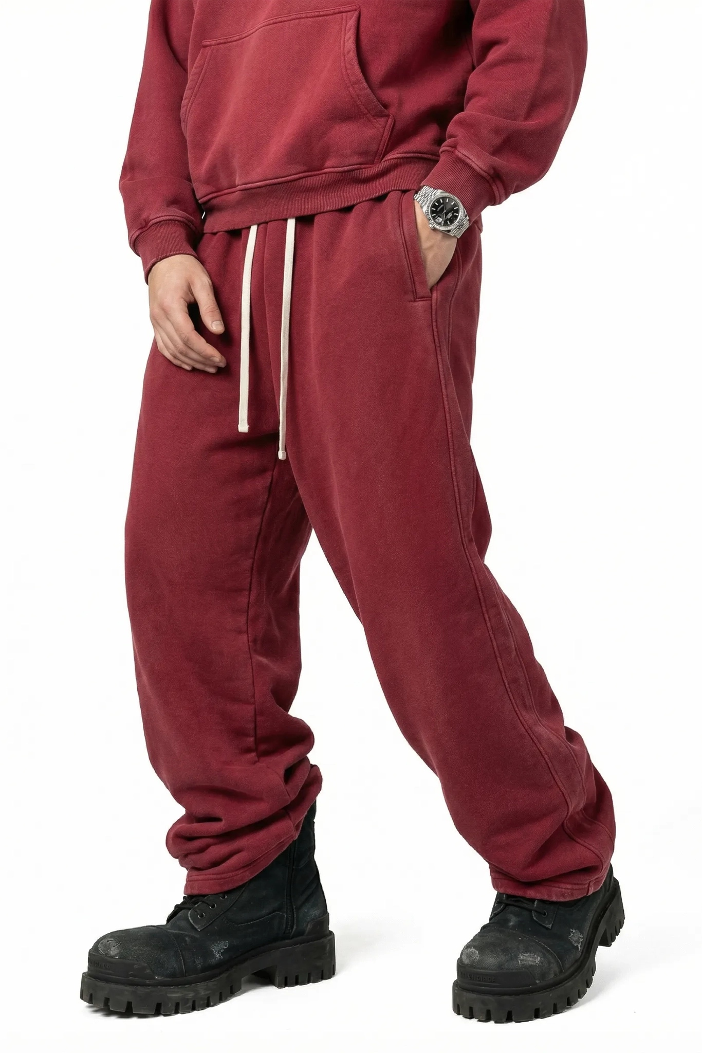 RETRO CURVED-BLADE PANTS – SNOW WASH VINTAGE EFFECT