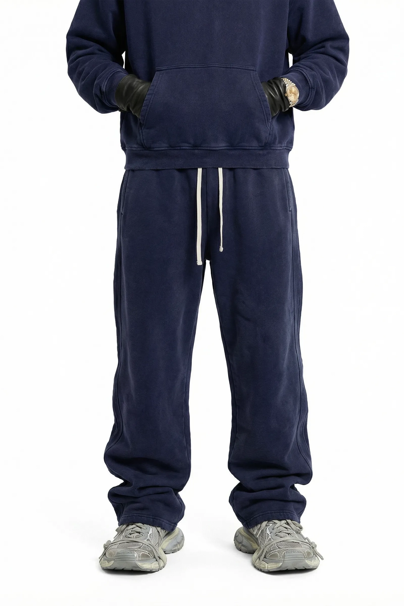 RETRO CURVED-BLADE PANTS – SNOW WASH VINTAGE EFFECT