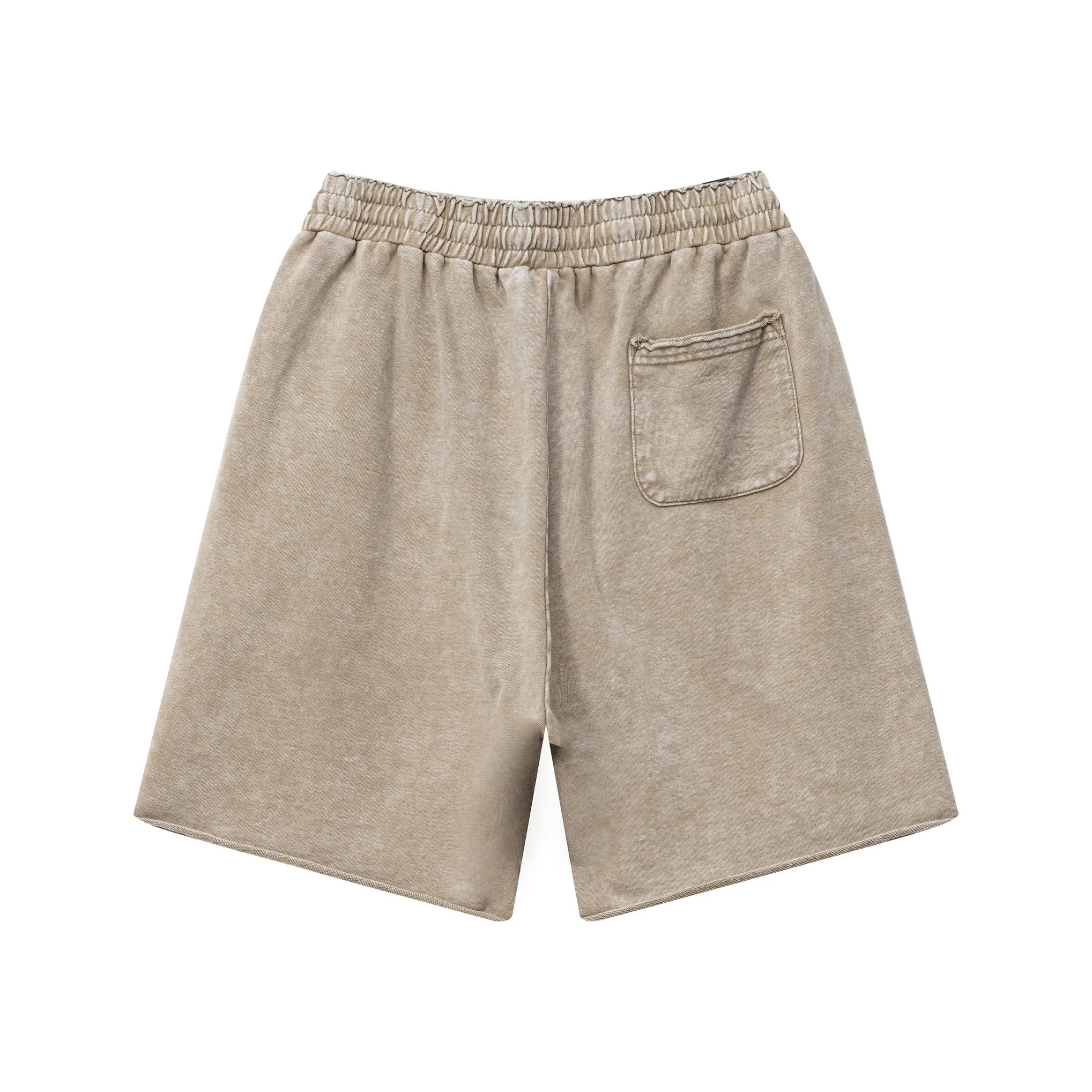 Beige shorts with a pocket on a white background