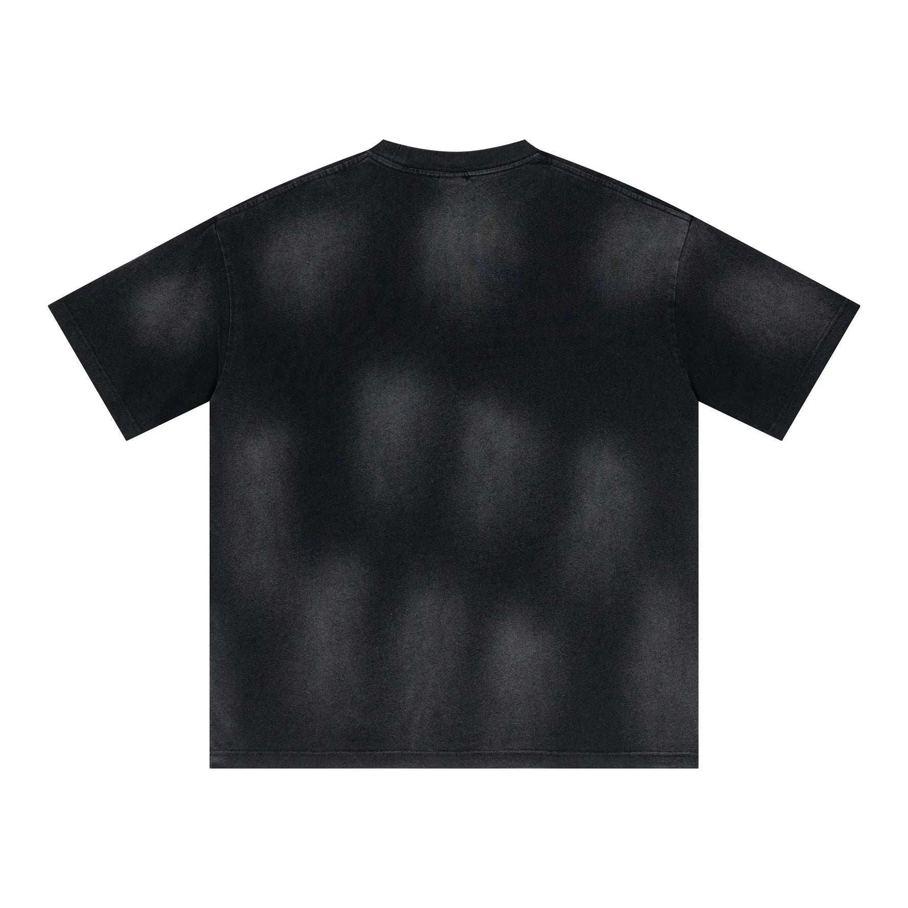 Black t-shirt on a white background
