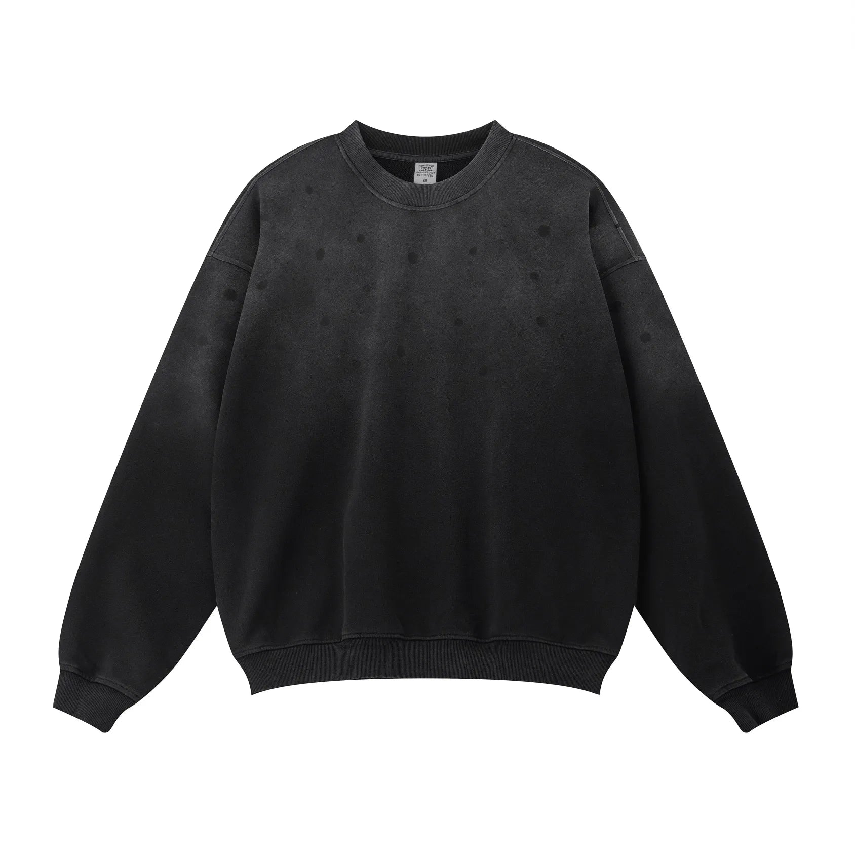 Black sweatshirt on a white background