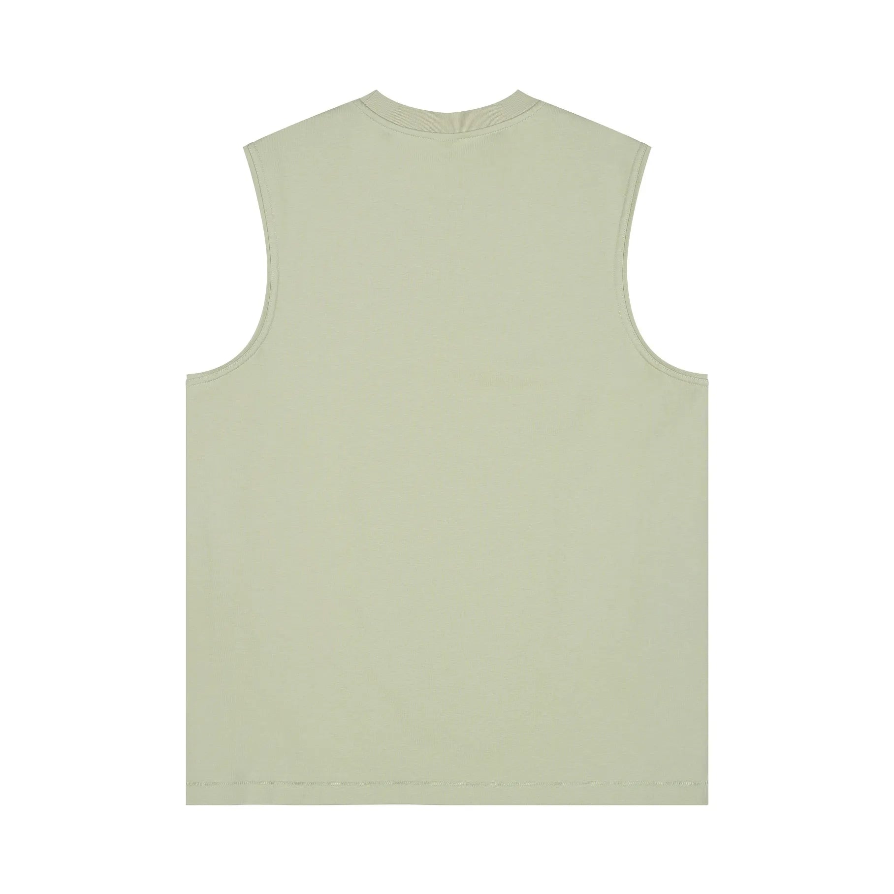 Light green sleeveless shirt on a white background