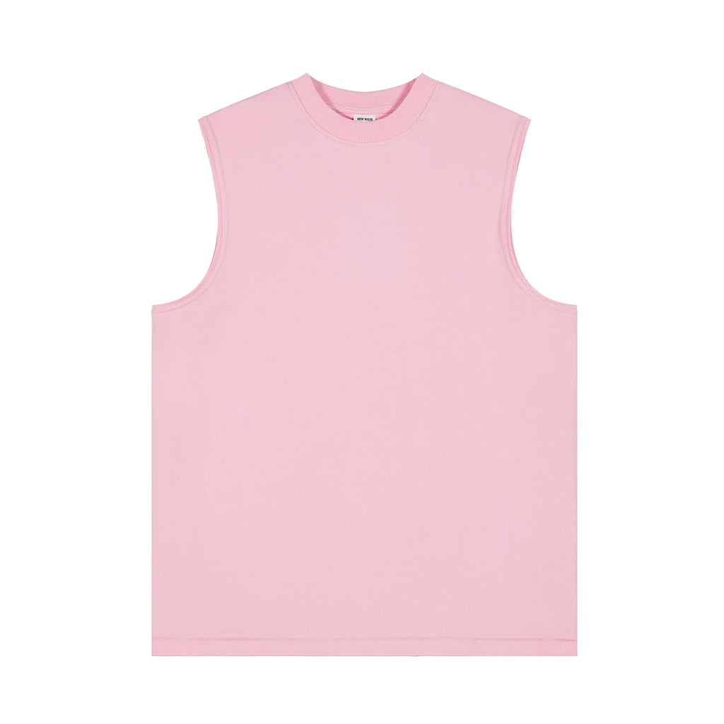 Pink sleeveless shirt on a white background