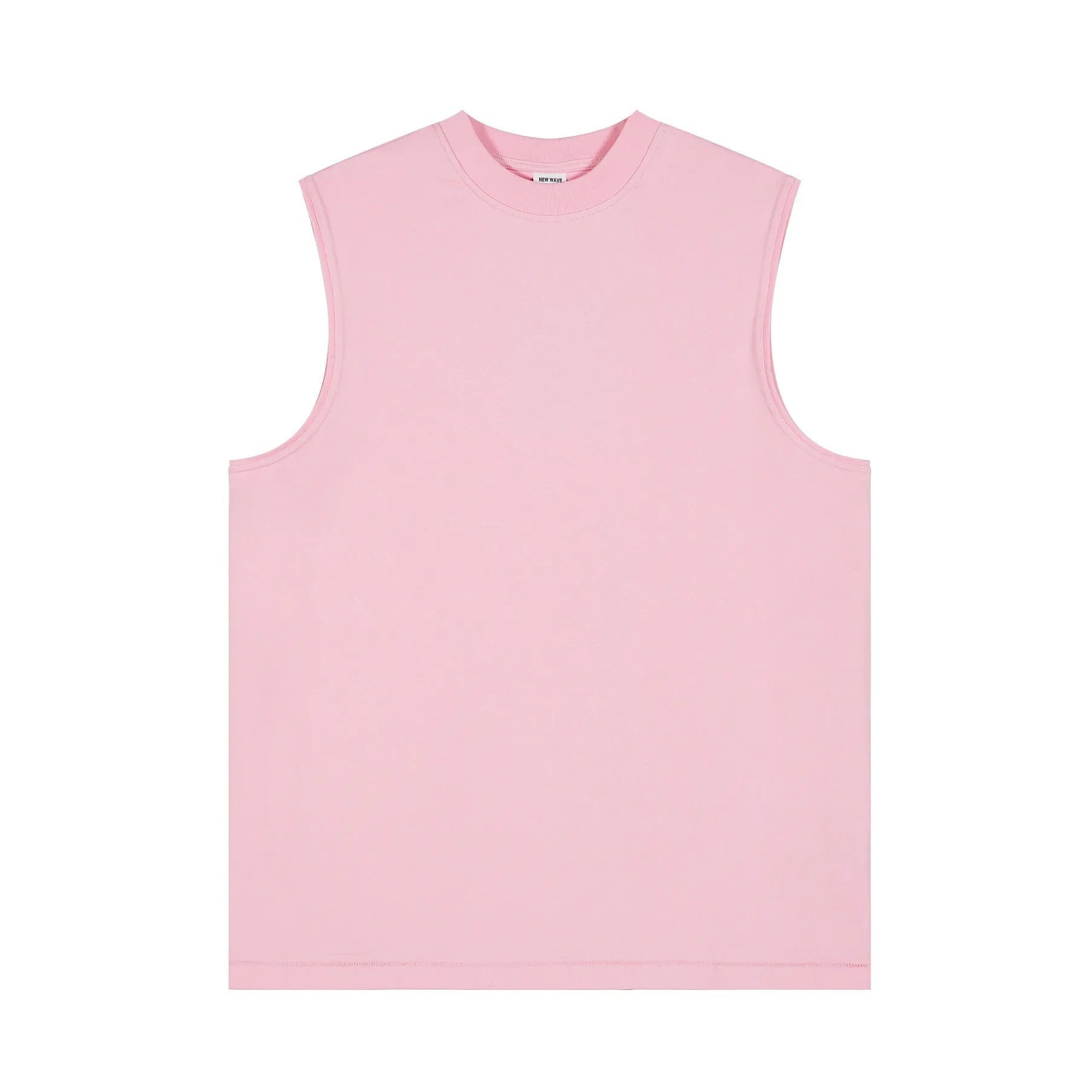Pink sleeveless shirt on a white background