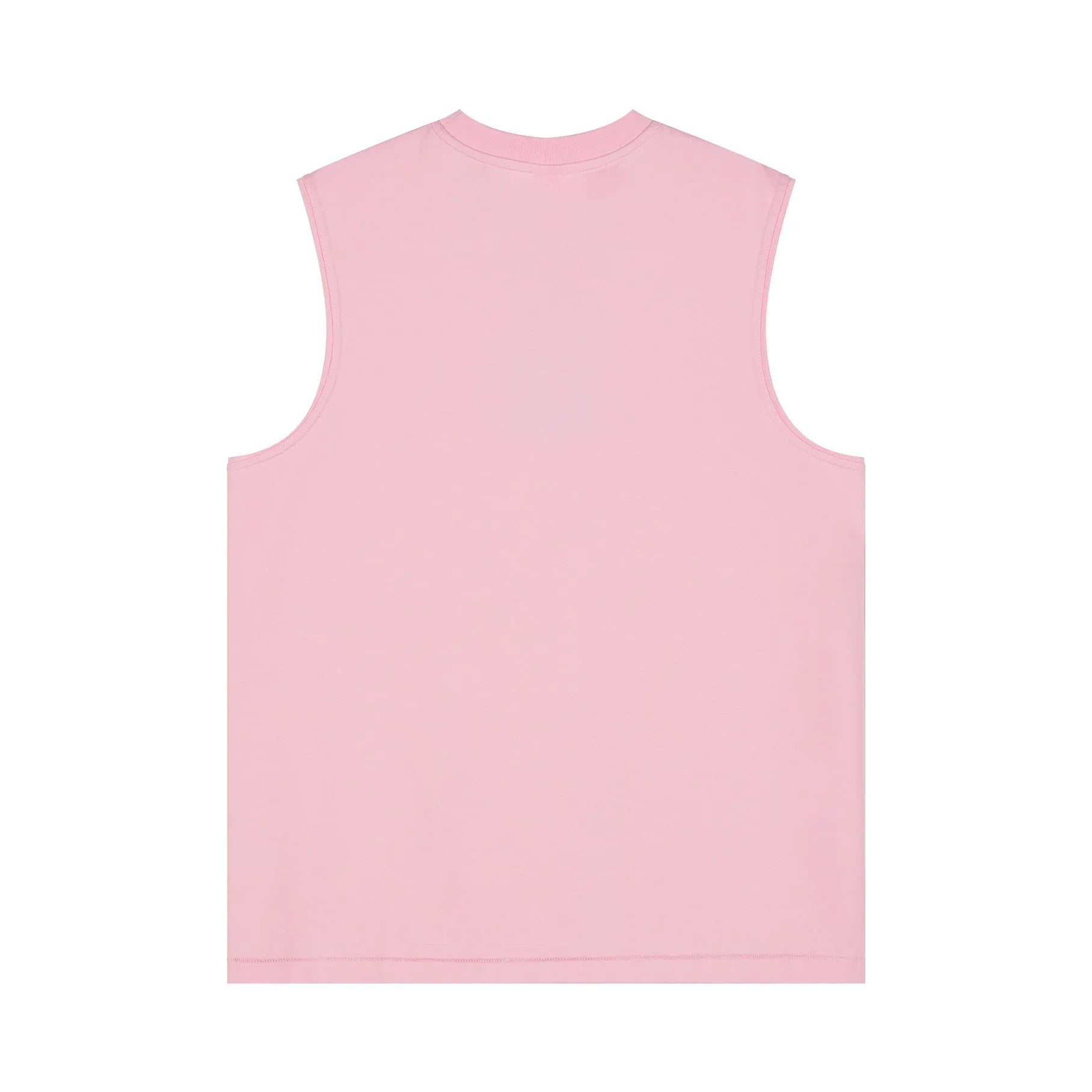 Pink sleeveless shirt on a white background