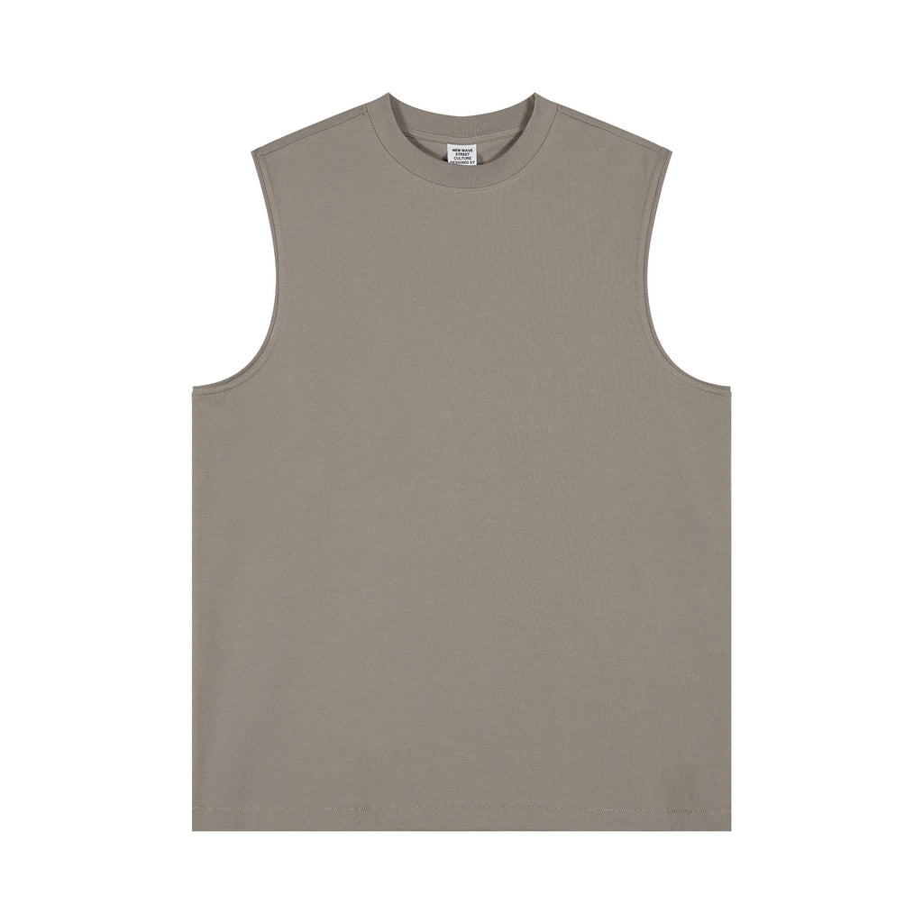 Brown sleeveless shirt on a white background