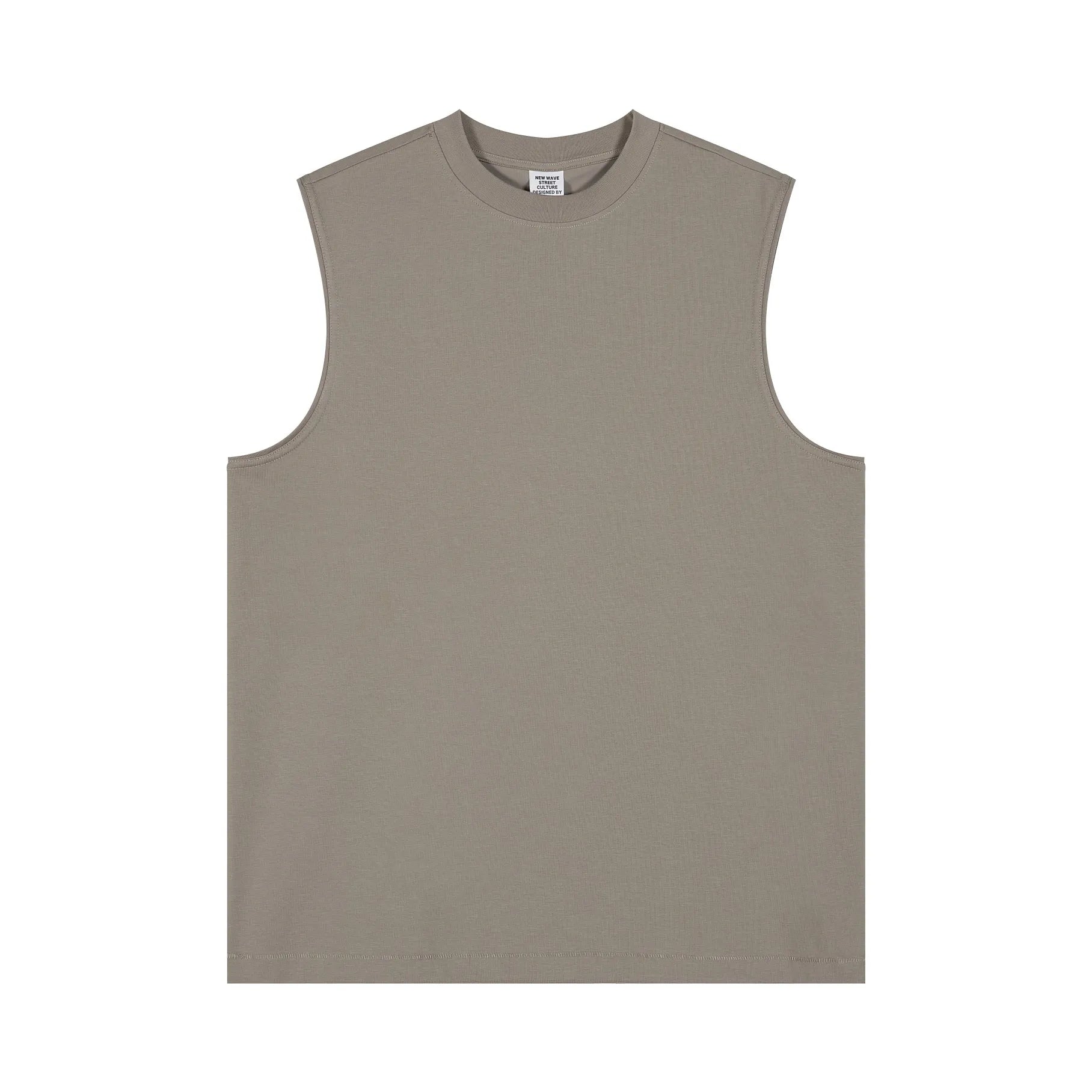 Brown sleeveless shirt on a white background