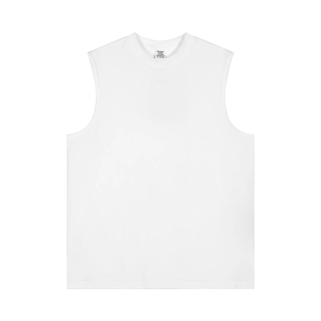 White sleeveless shirt on a white background