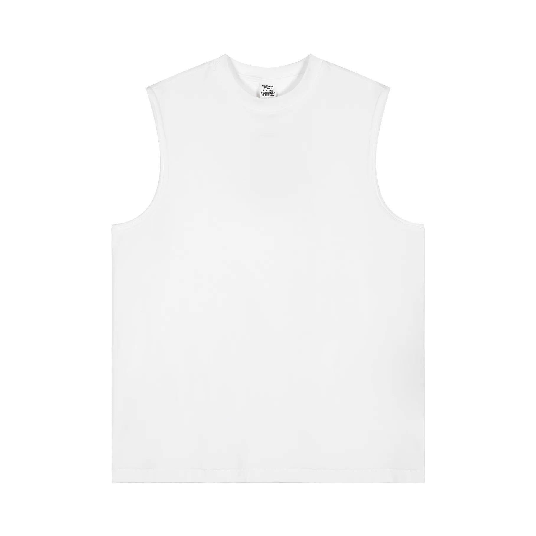 White sleeveless shirt on a white background